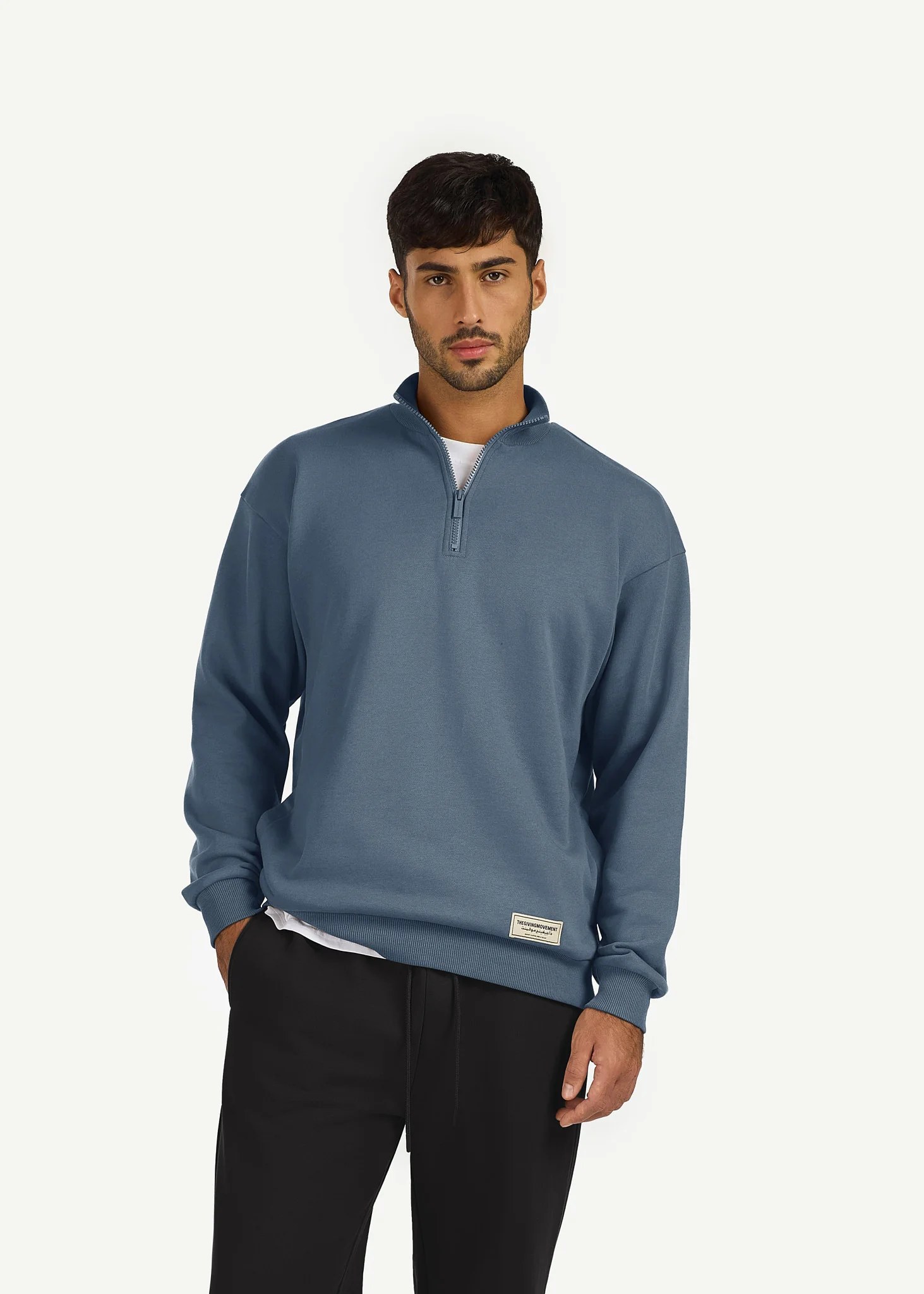 Oversized Half Zip Sweatshirt