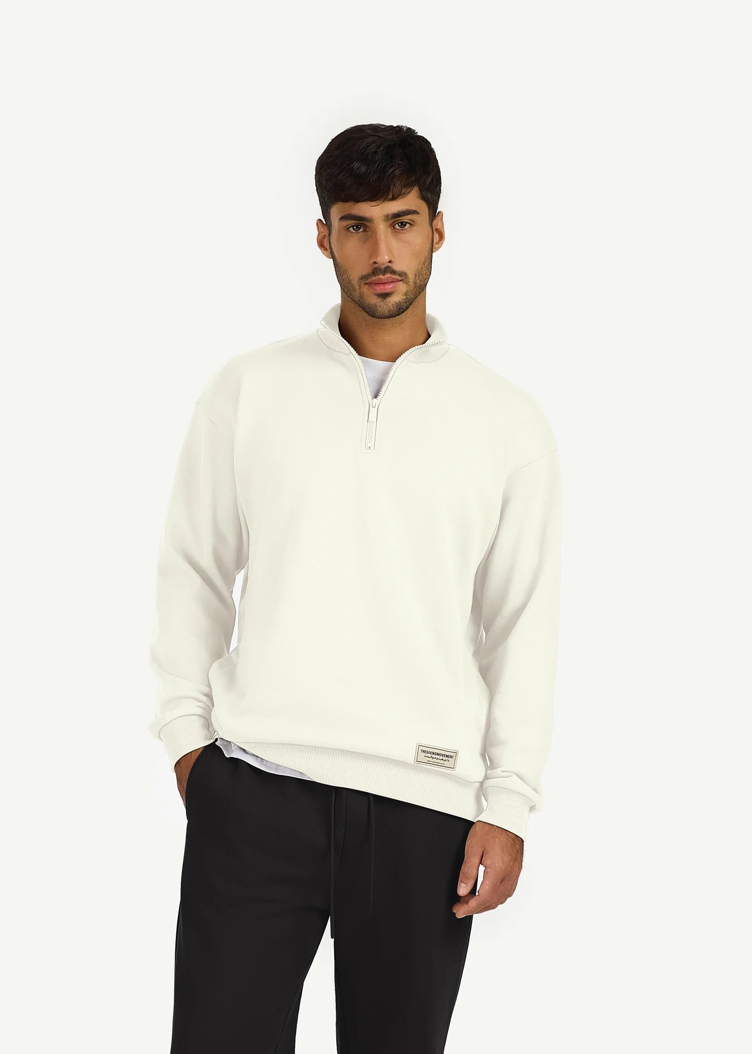 Oversized Half Zip Sweatshirt