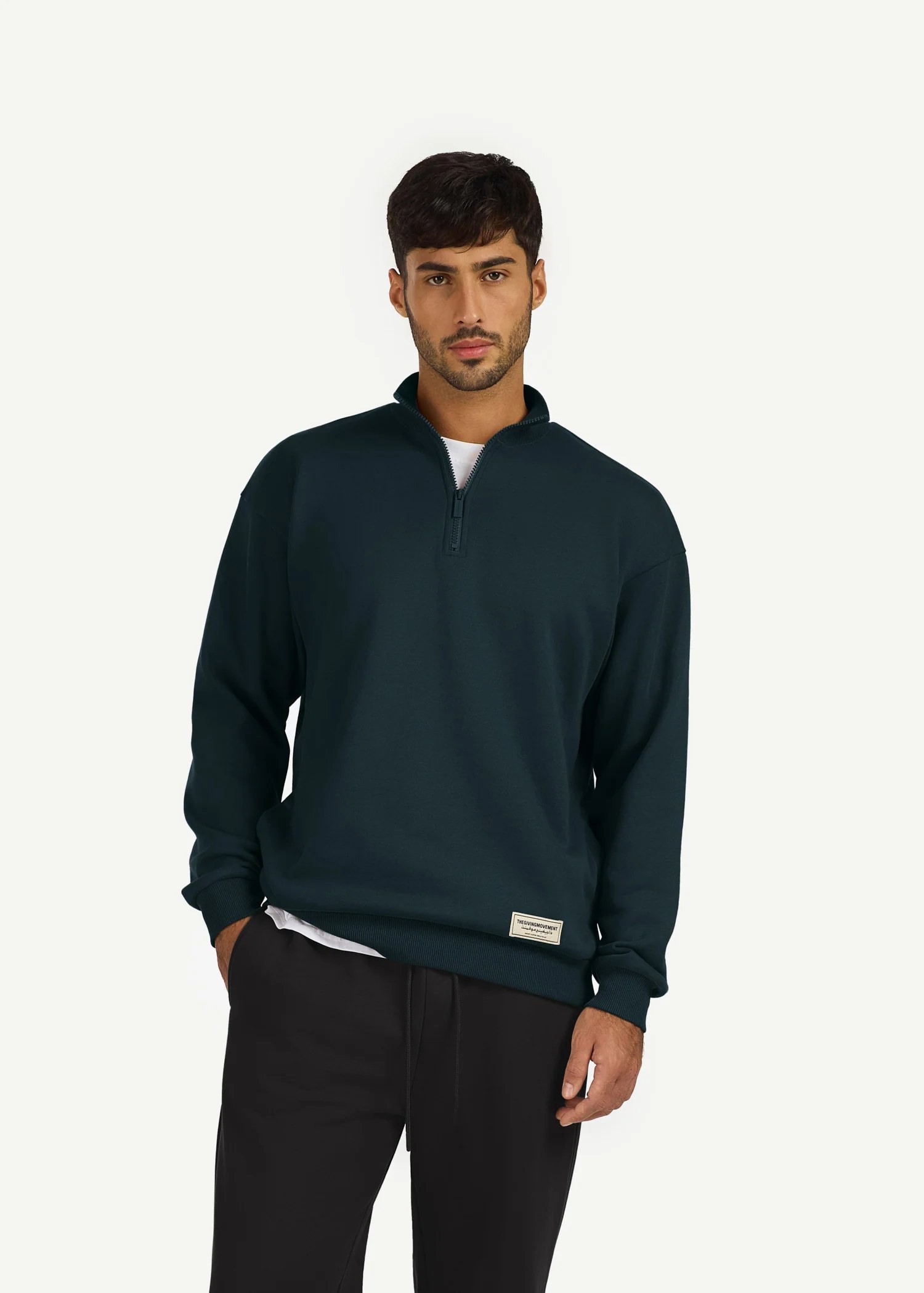 Oversized Half Zip Sweatshirt