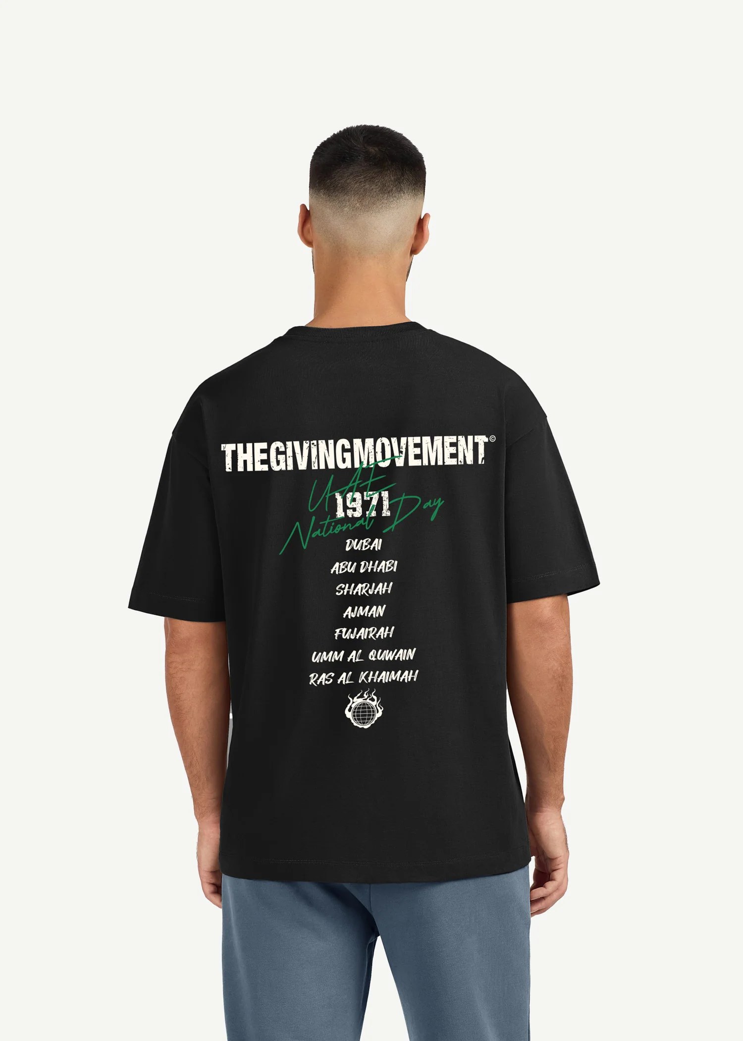 Oversized UAE National Day Print T-Shirt