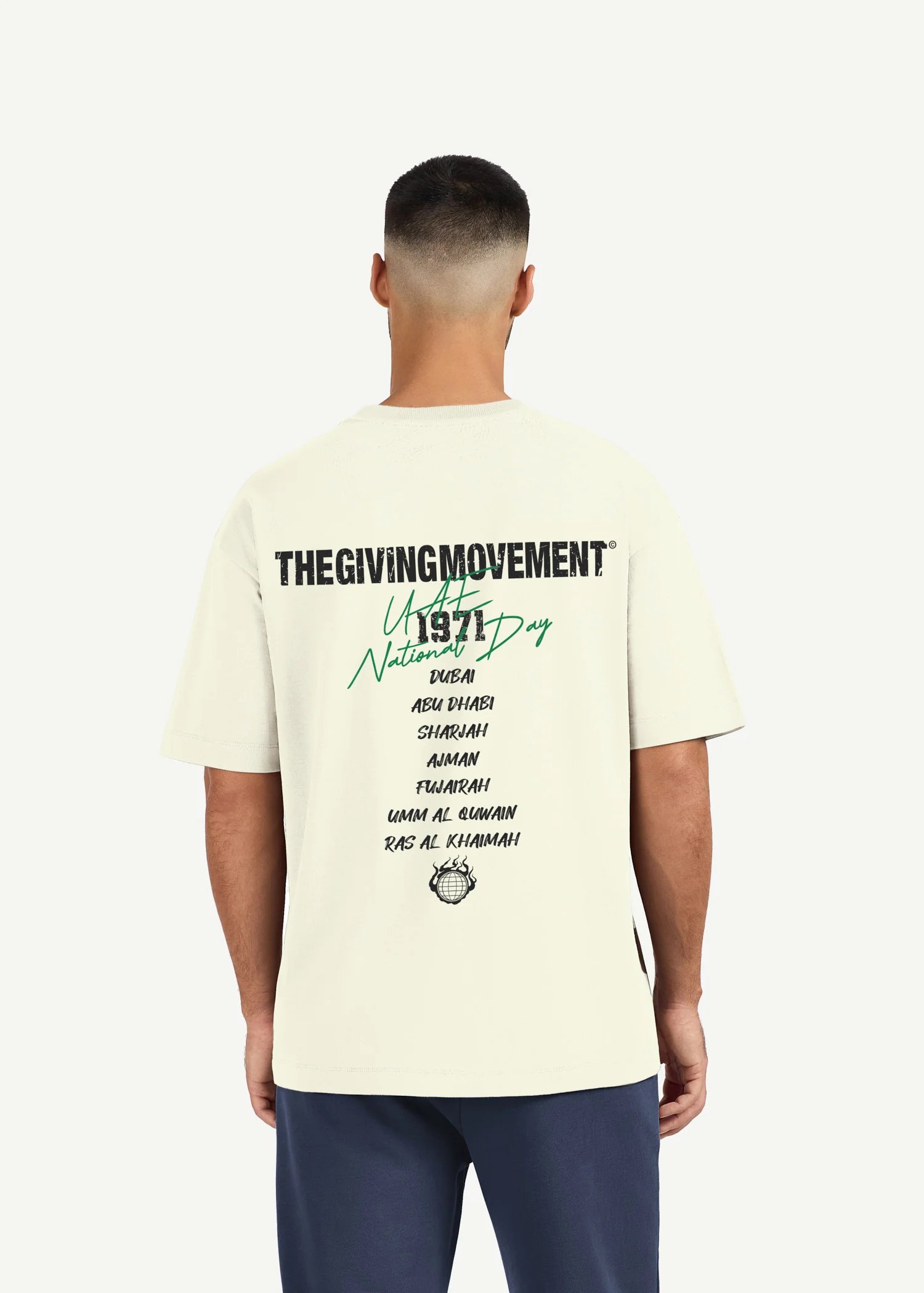 Oversized UAE National Day Print T-Shirt