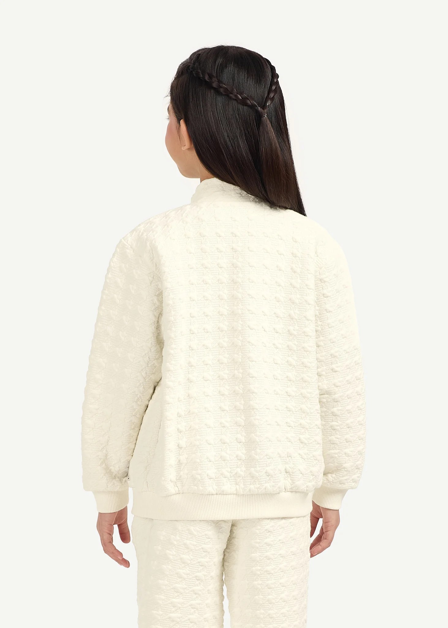 Kids Jacquard Texture Zip Jacket