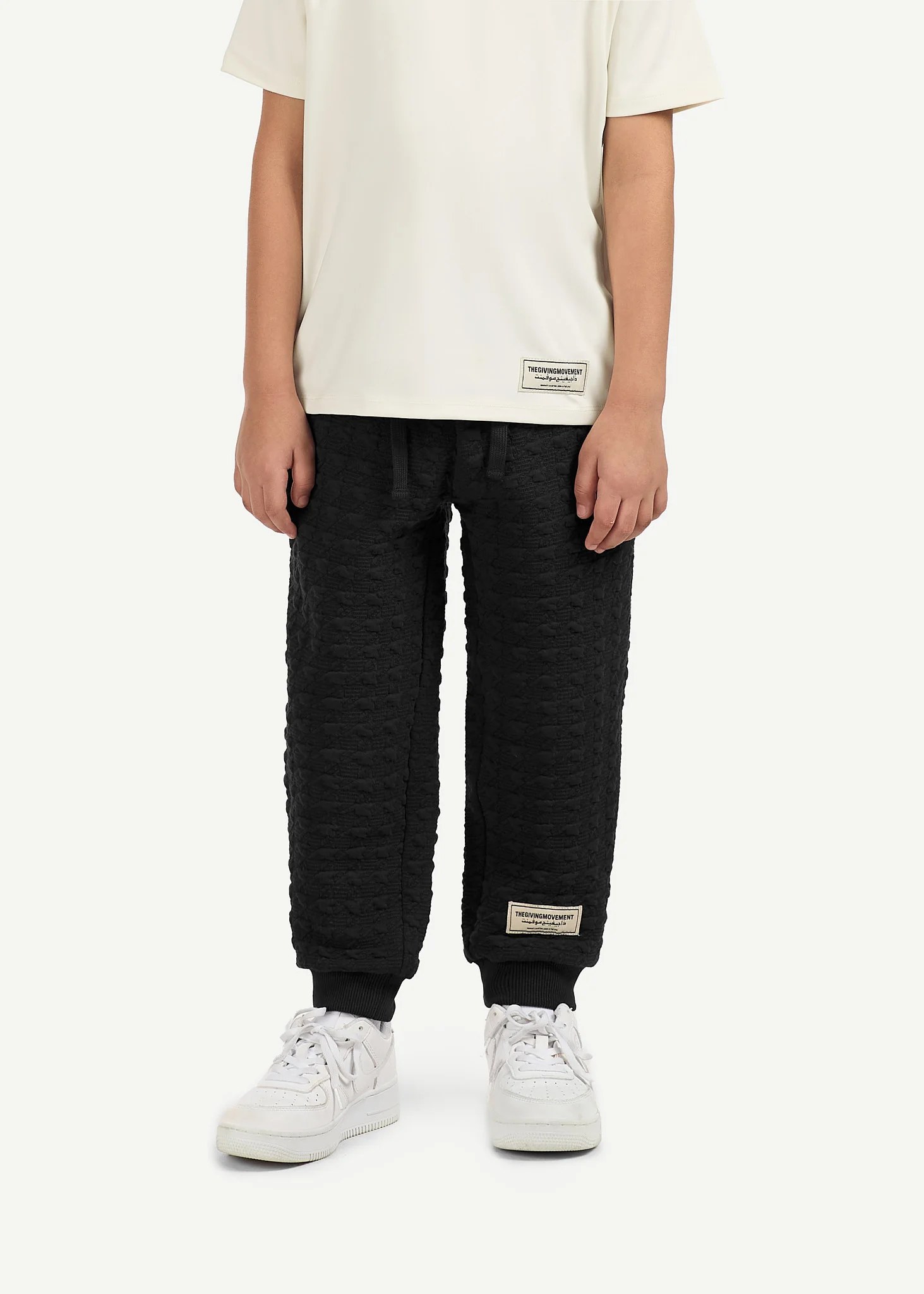 Kids Regular Fit Jacquard Texture Jogger