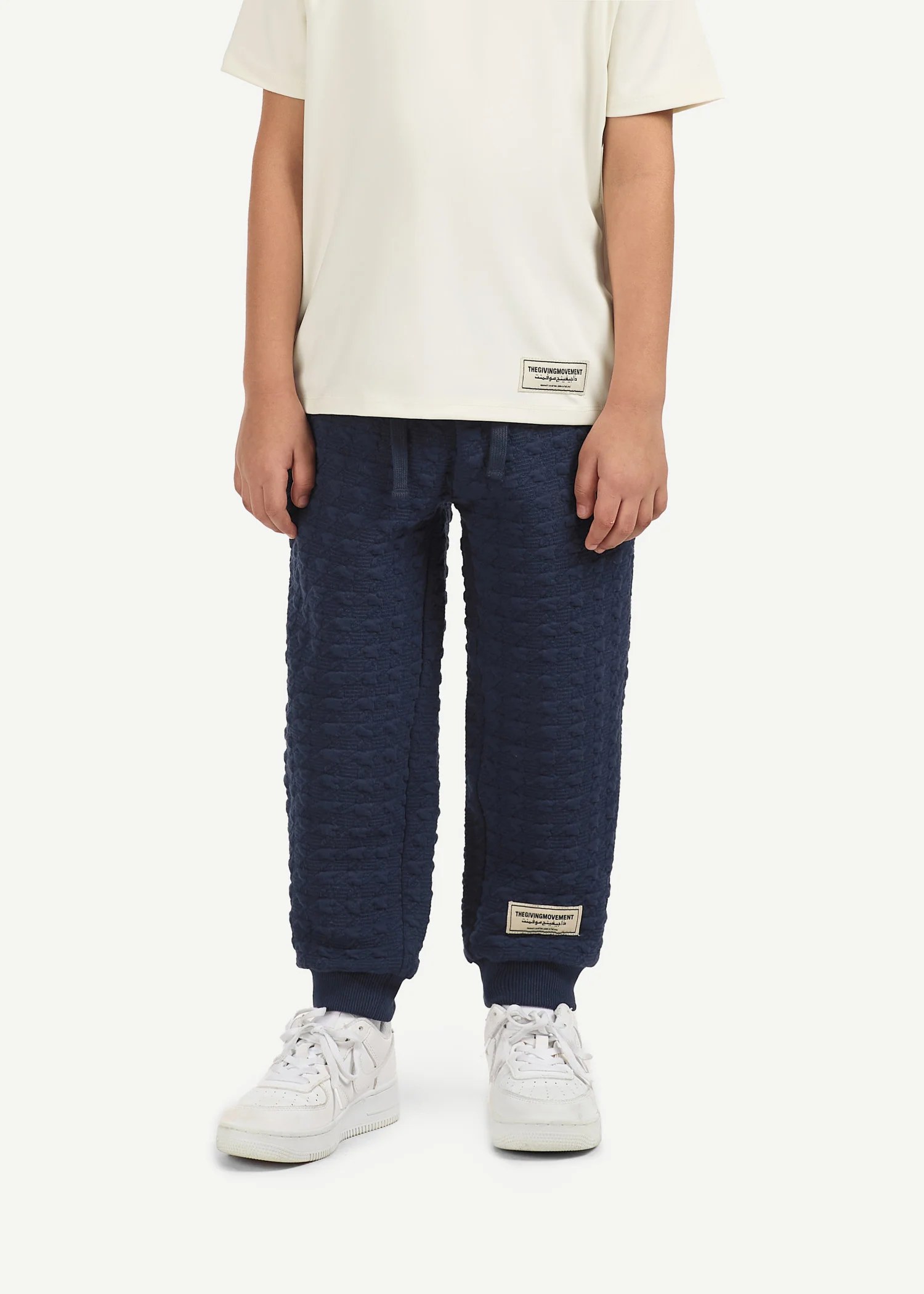 Kids Regular Fit Jacquard Texture Jogger