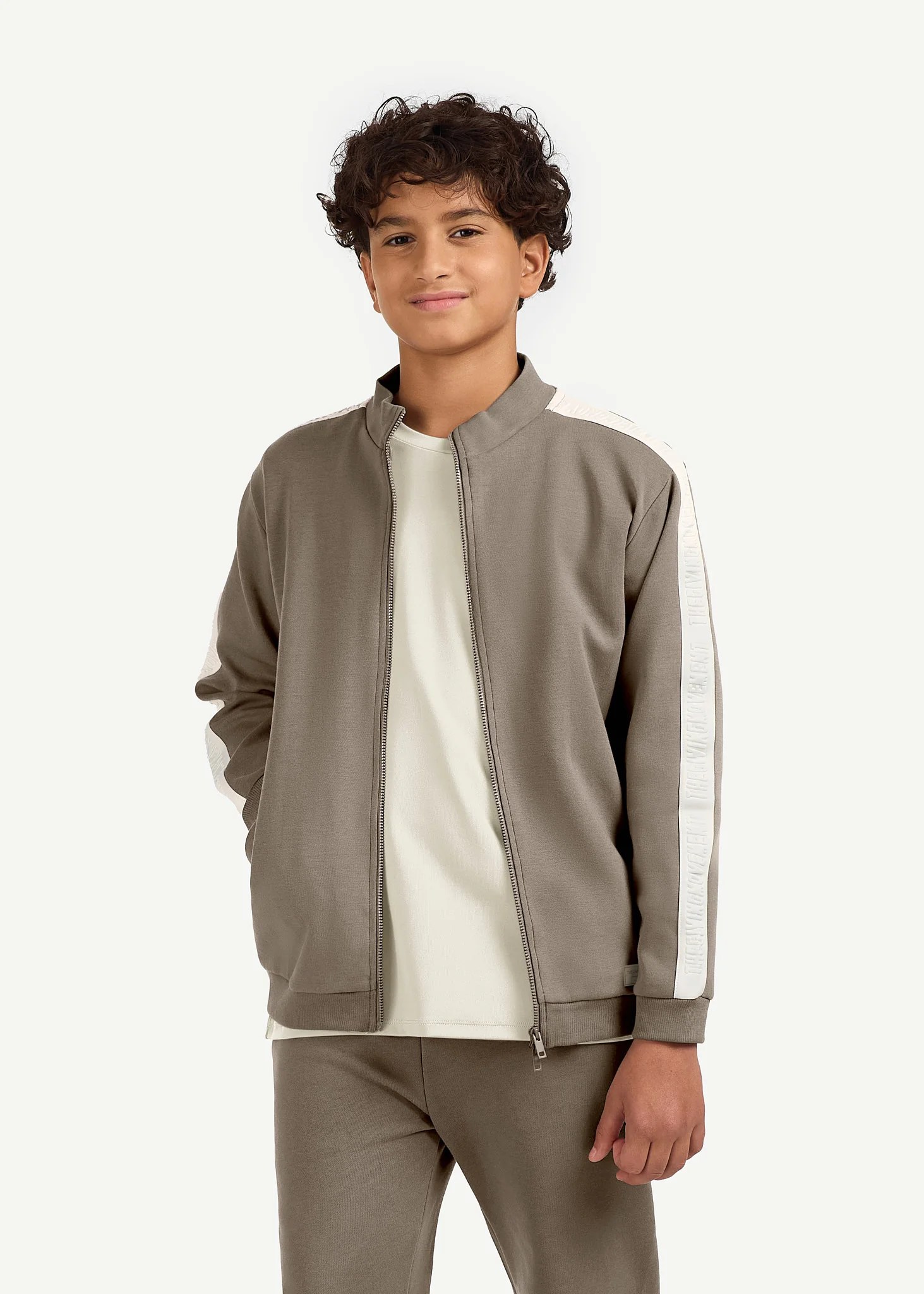 Teens Regular Fit Striped Track Jacket