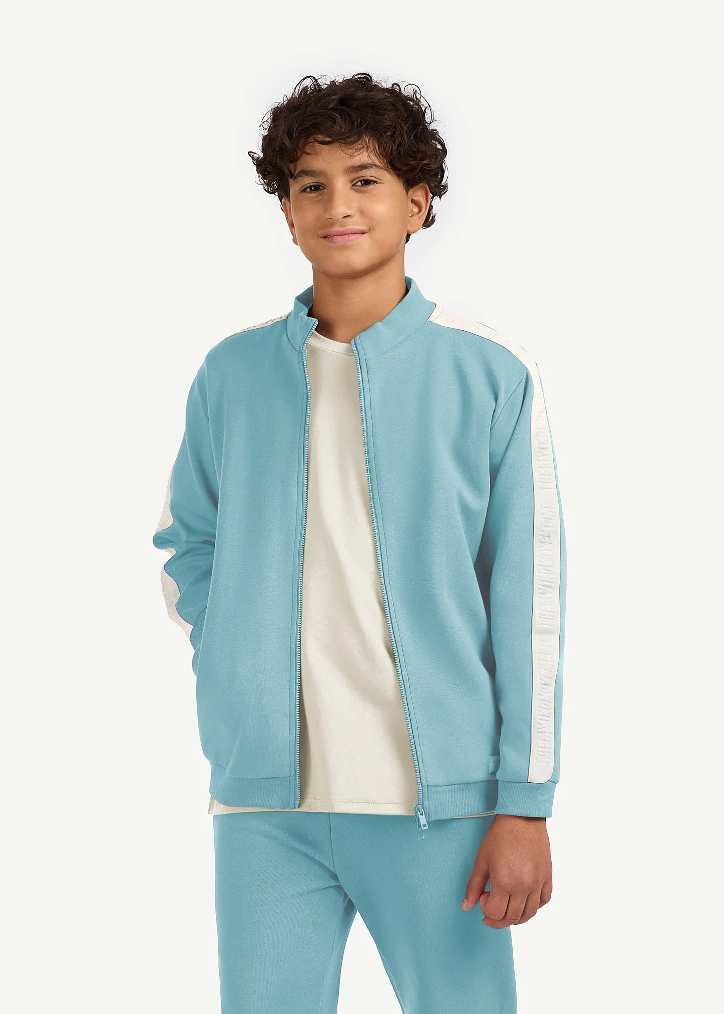 Teens Regular Fit Striped Track Jacket