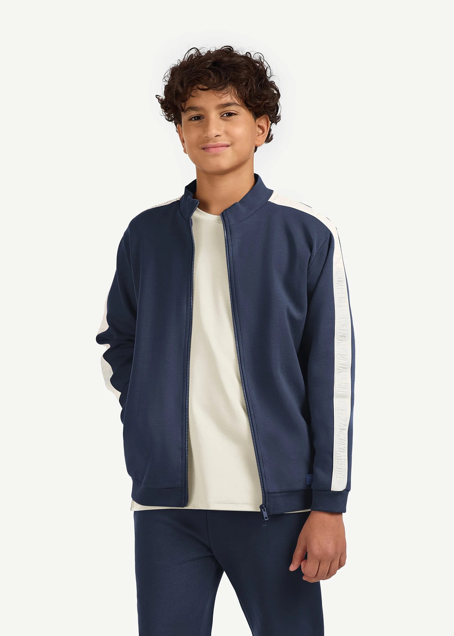 Teens Regular Fit Striped Track Jacket