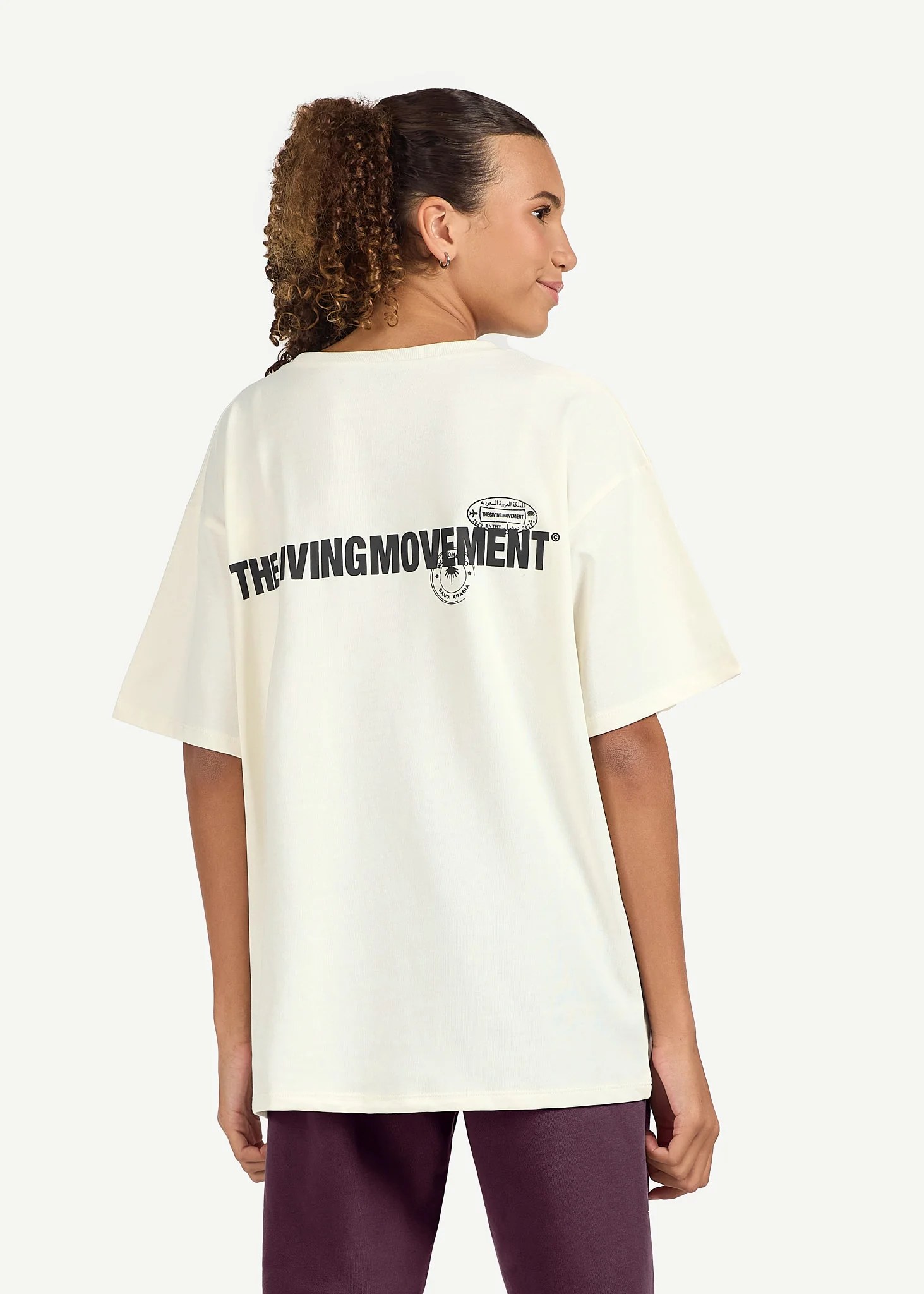 Teens Oversized Saudi Print T-Shirt
