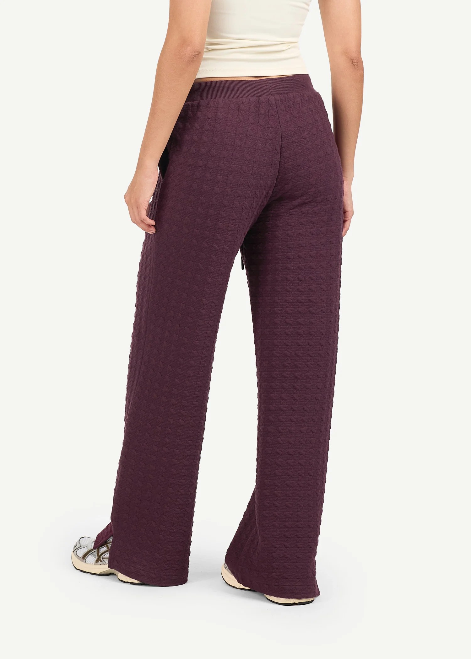 Jacquard Texture Straight Leg Jogger