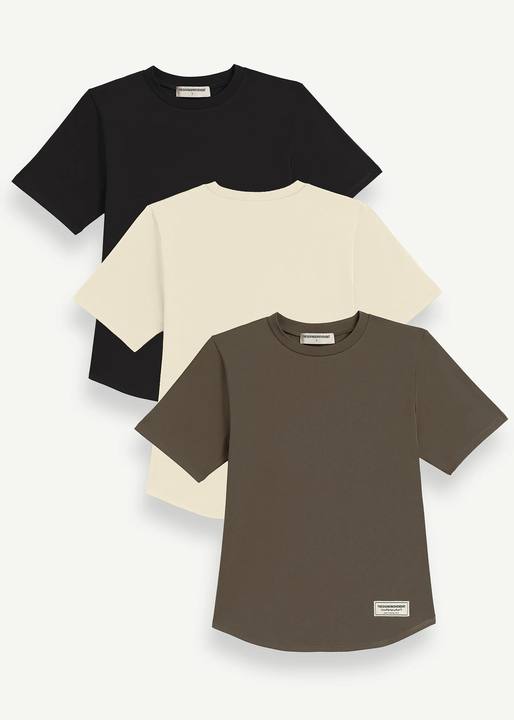 Essential Regular Fit Curved Hem T-Shirt
