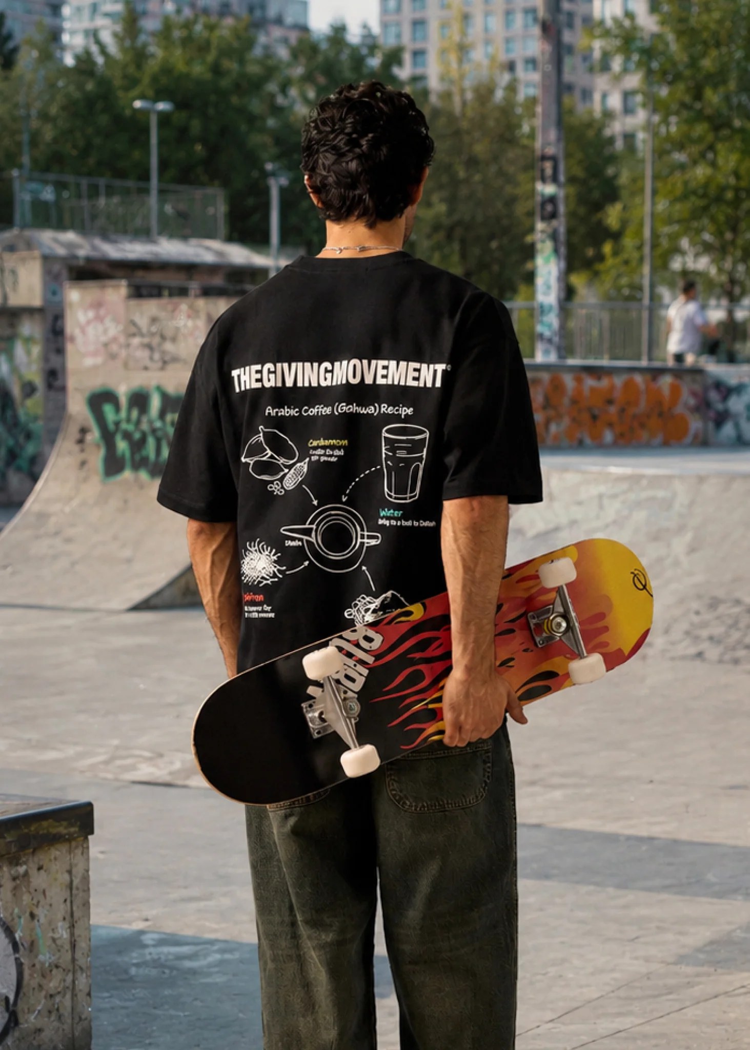 Arabic Coffee Print T-Shirt