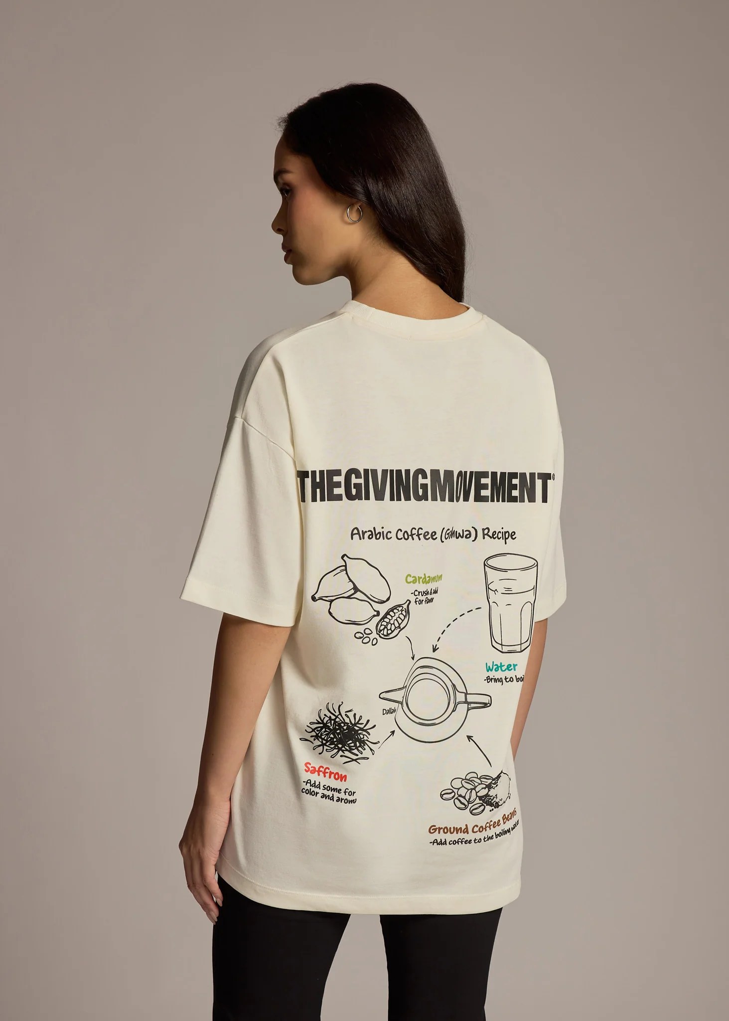 Arabic Coffee Print T-Shirt