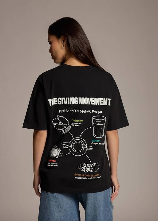 Arabic Coffee Print T-Shirt