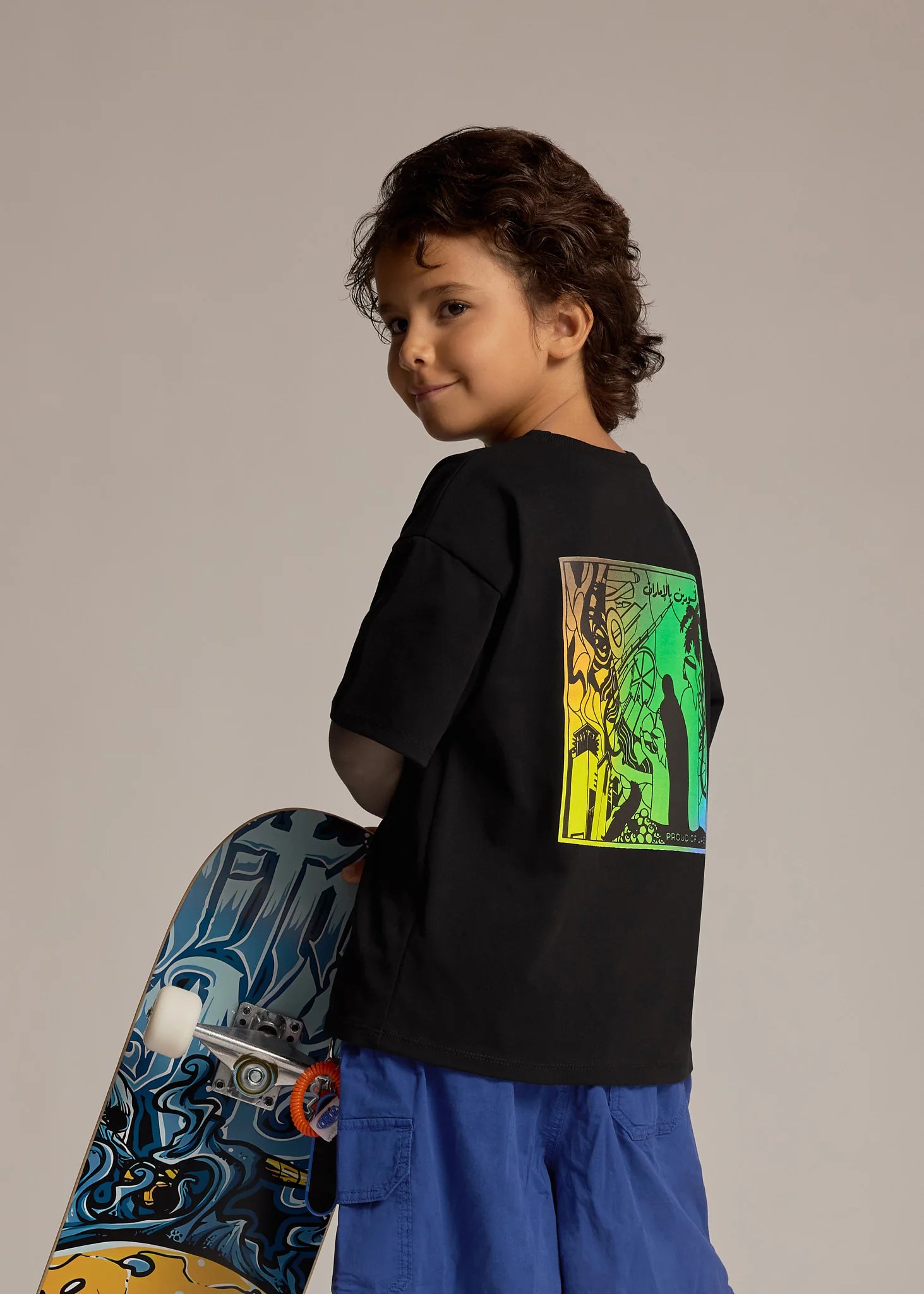 Kids Dubai Abstract Print T-Shirt