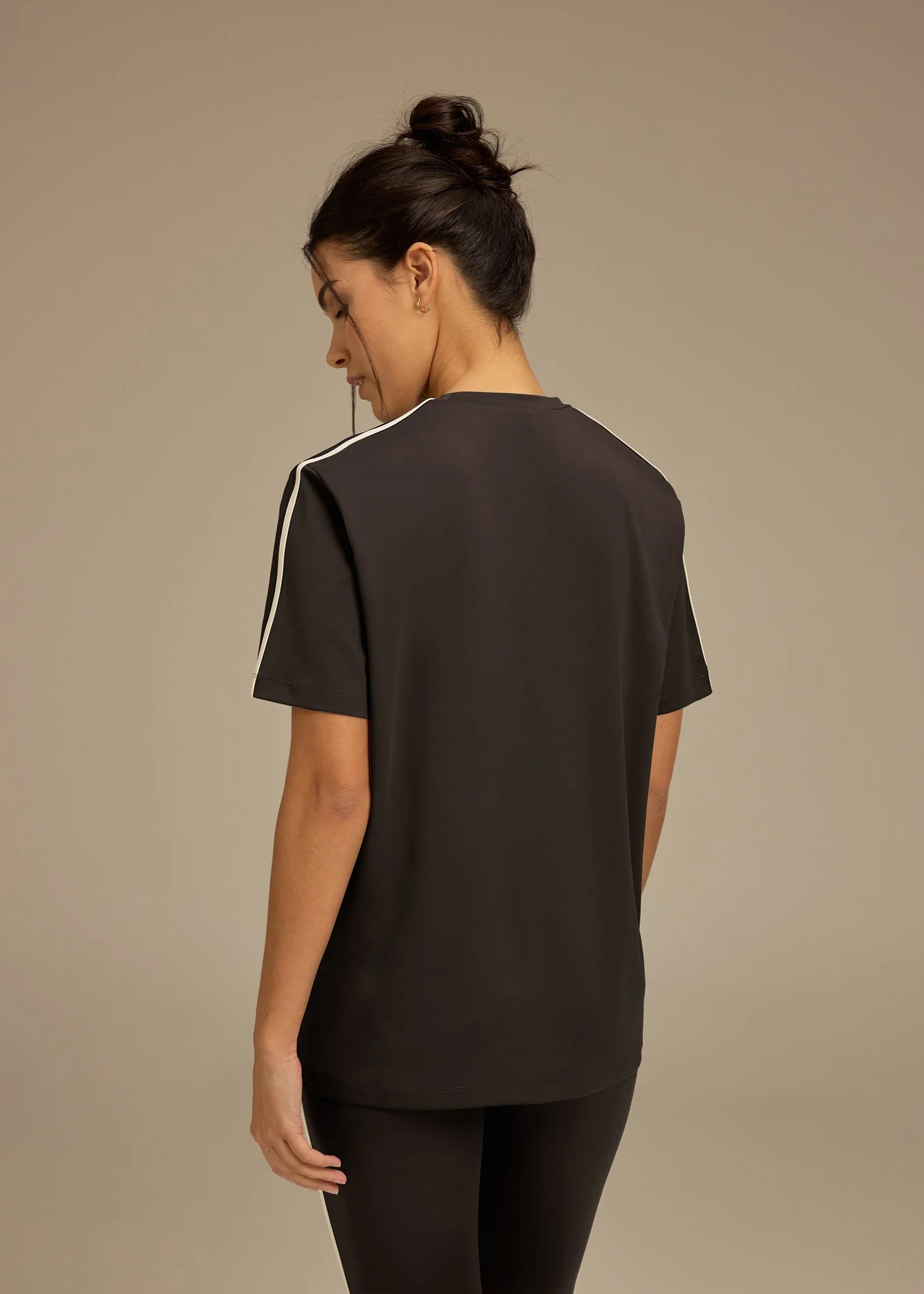 Relaxed Fit Contrast Stripe T-Shirt