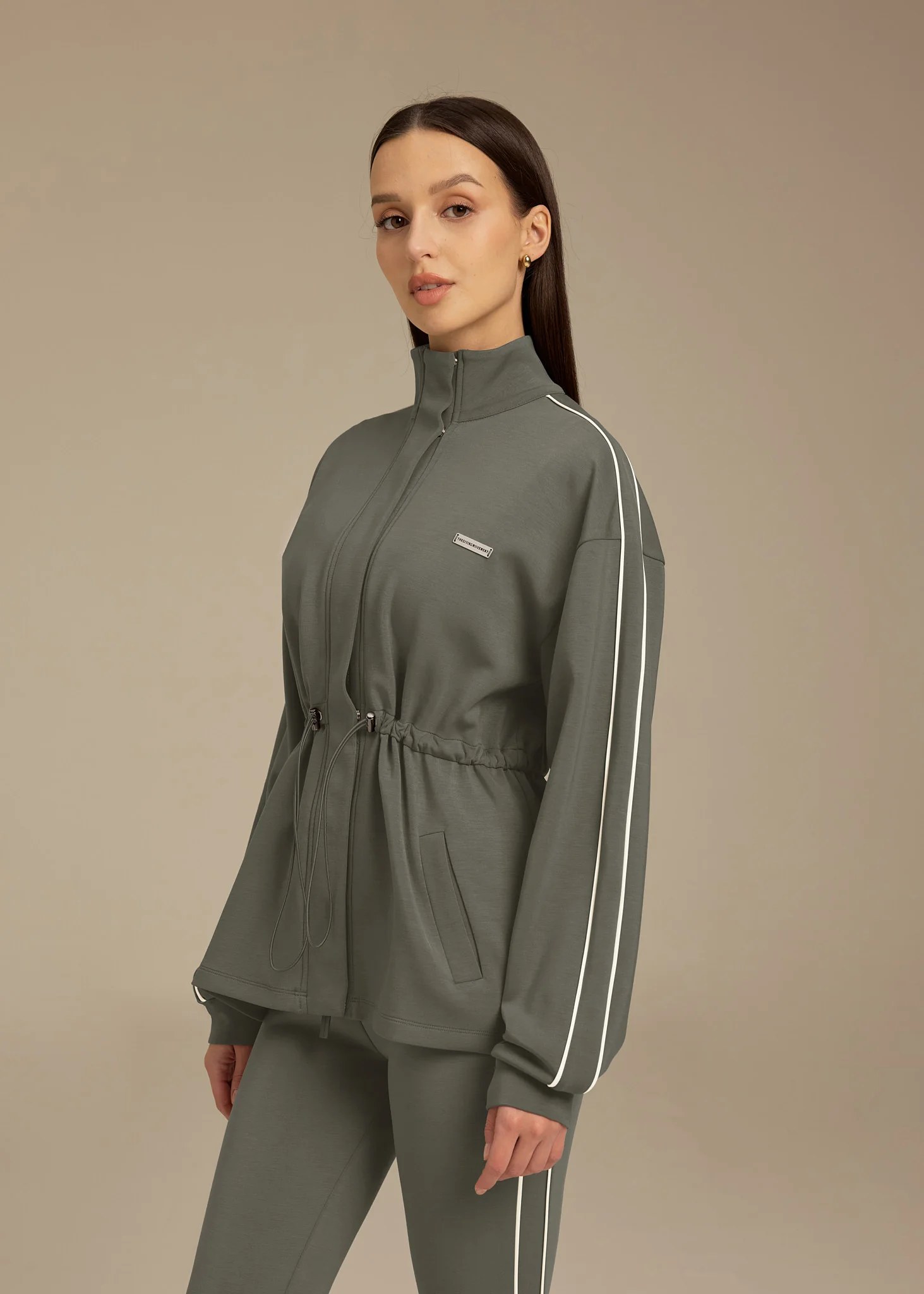 Contrast Panel Modest Jacket
