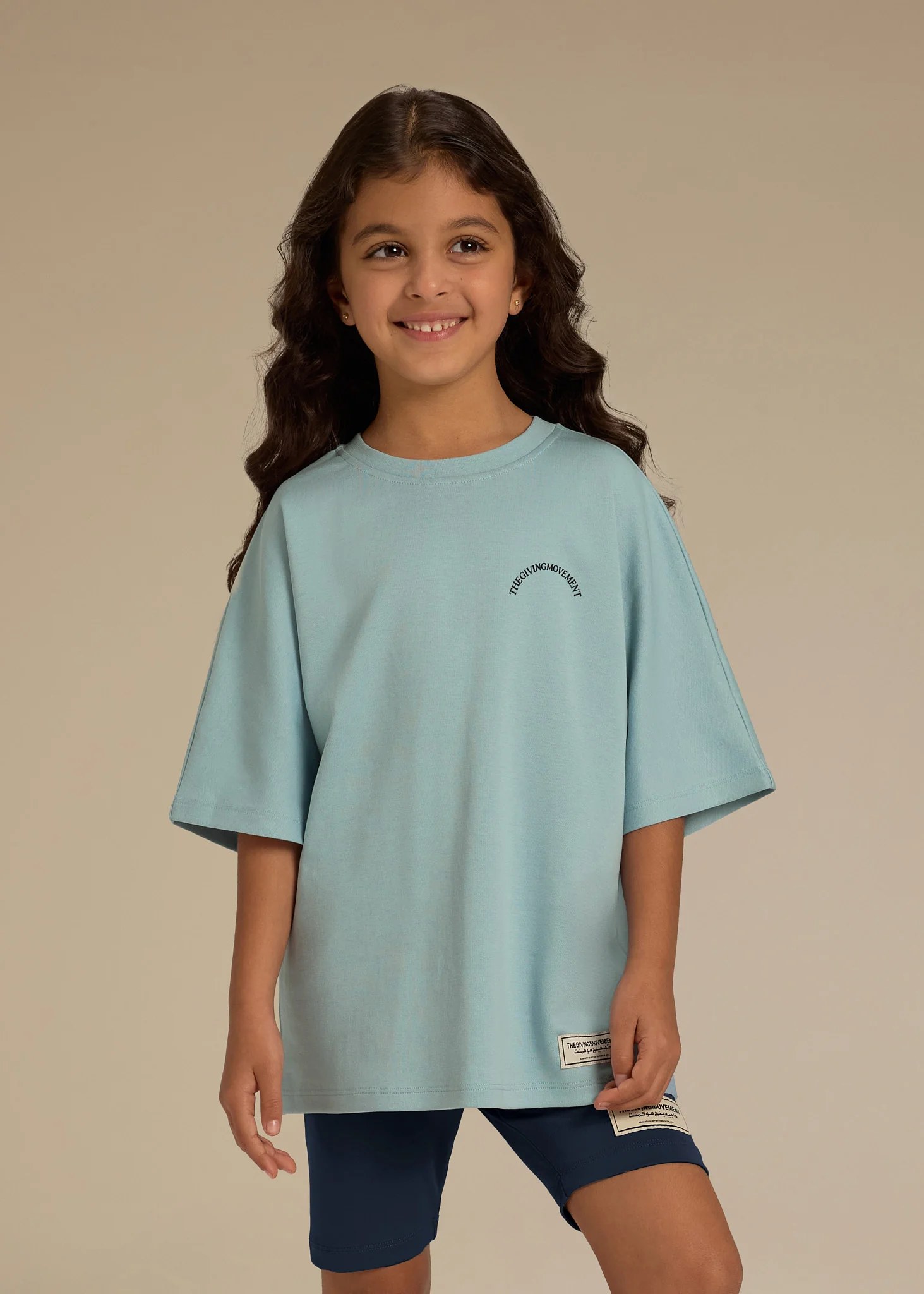Kids Curved Print T-Shirt