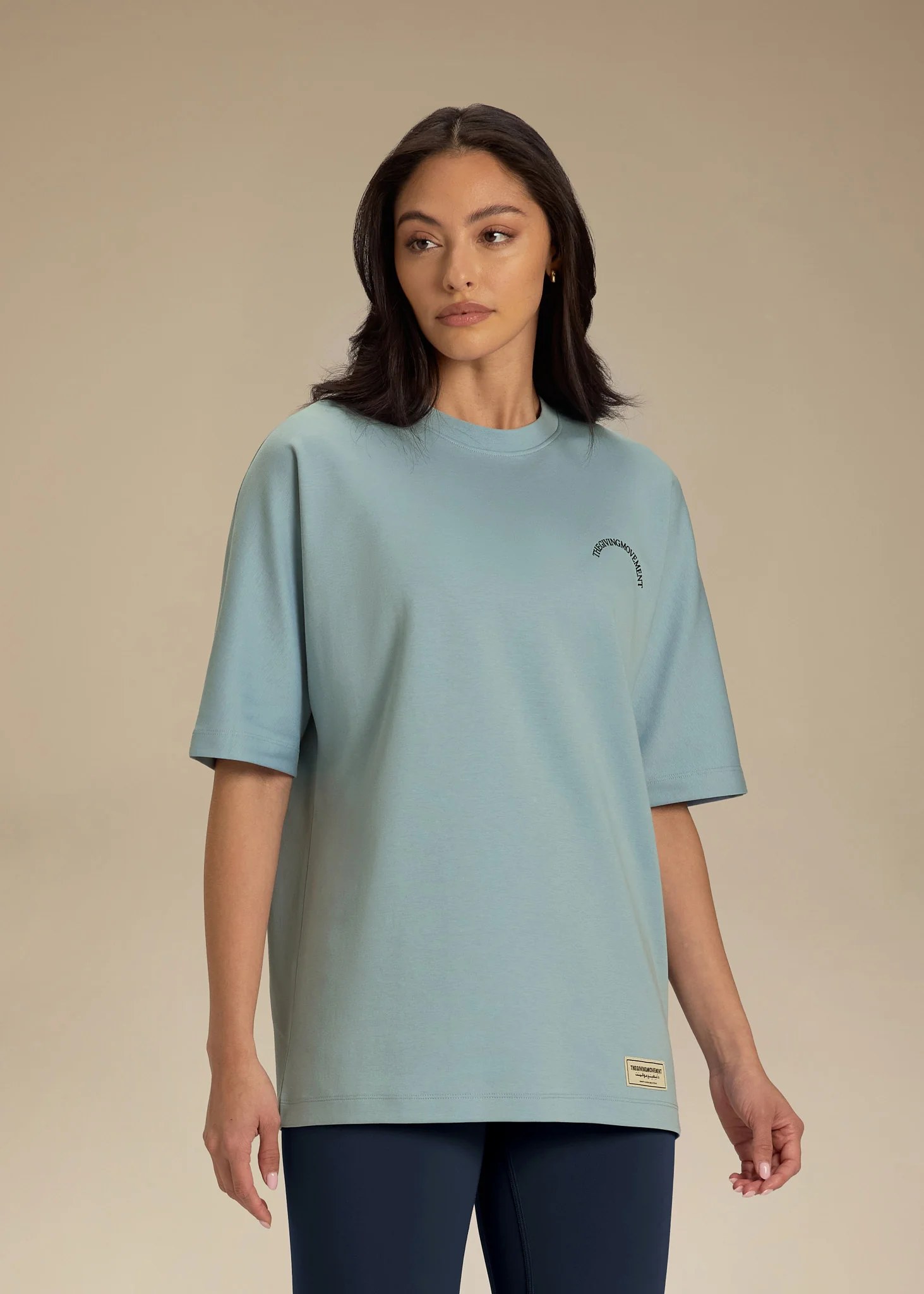 Relaxed Fit Curved Print T-Shirt
