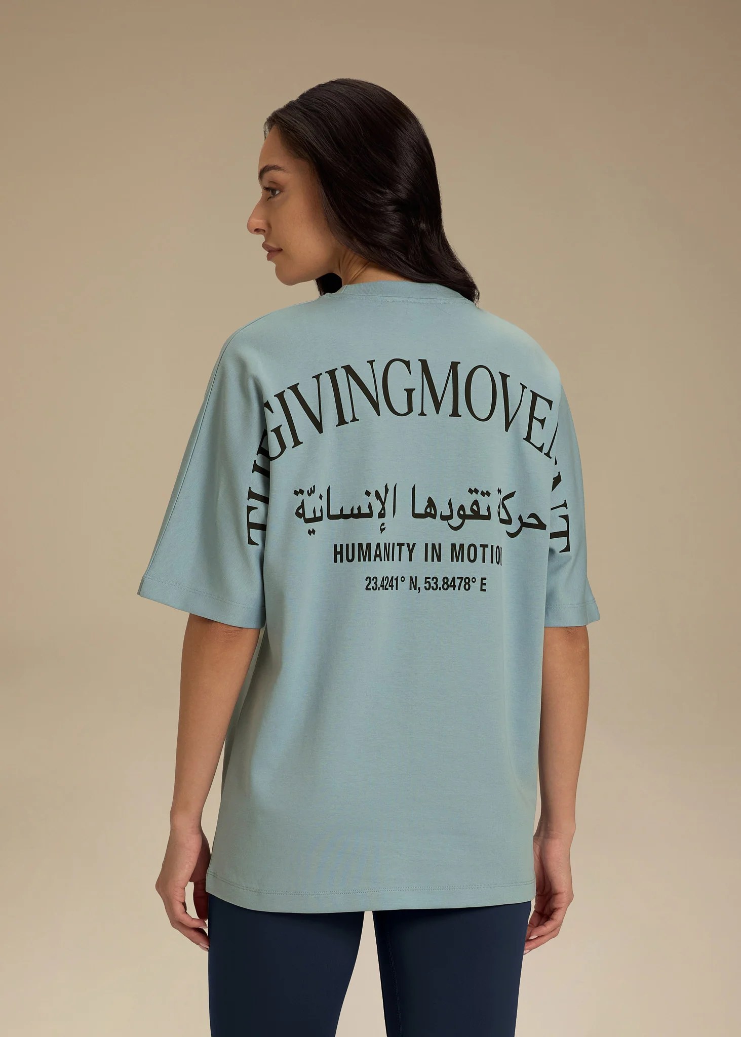 Relaxed Fit Curved Print T-Shirt