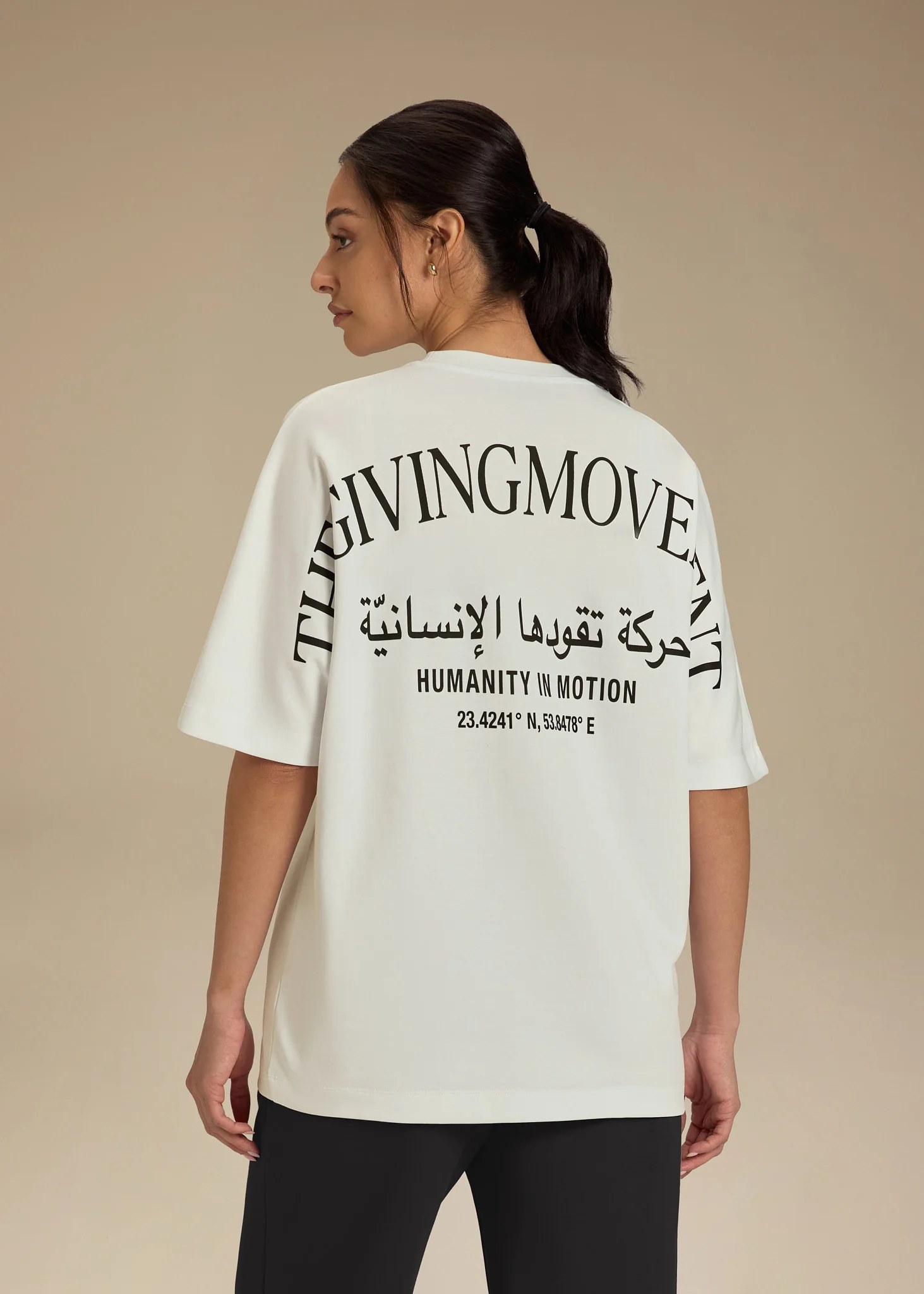 Relaxed Fit Curved Print T-Shirt