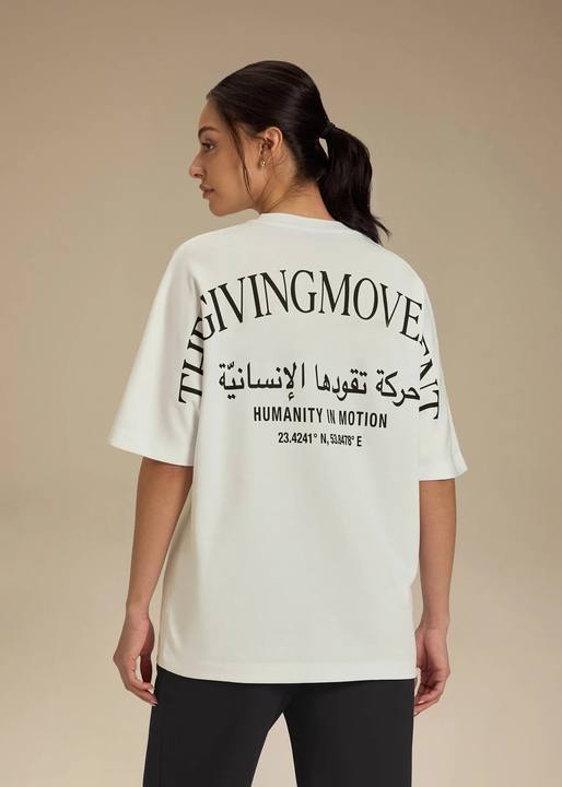 Relaxed Fit Curved Print T-Shirt