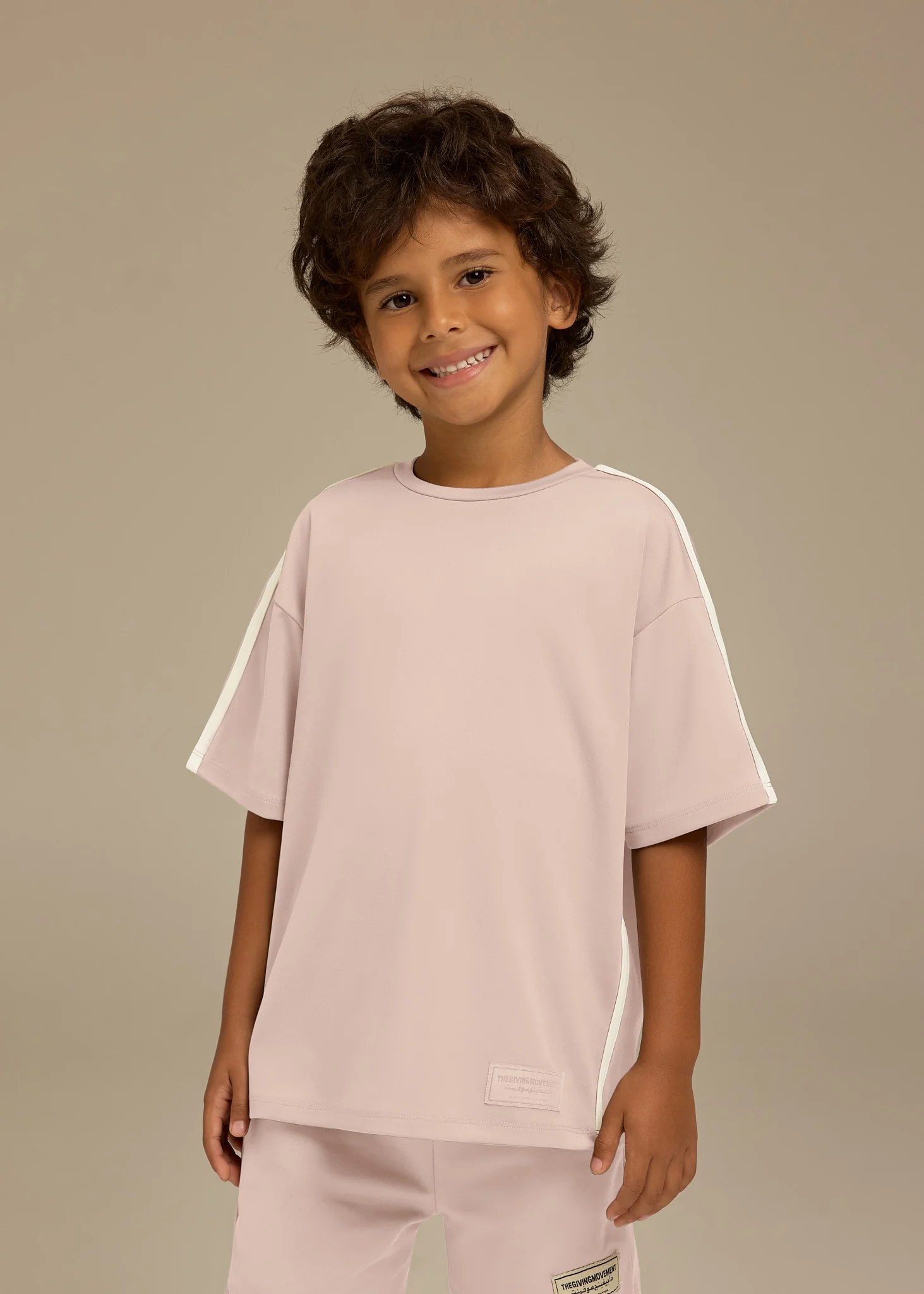 Kids Oversized Contrast Stripe T-Shirt