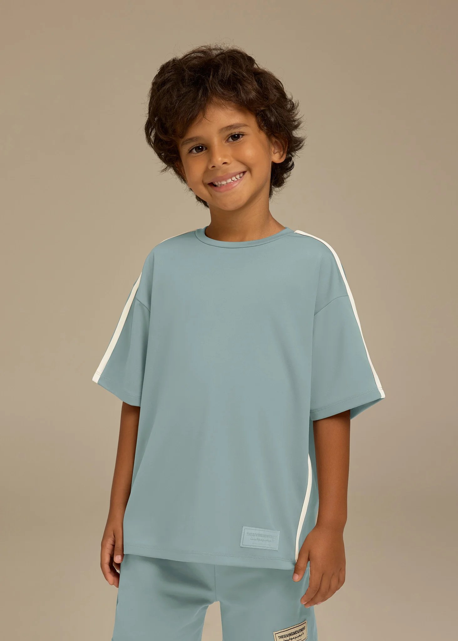 Kids Oversized Contrast Stripe T-Shirt