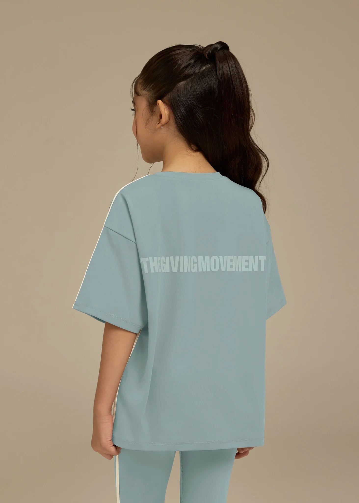 Kids Oversized Contrast Stripe T-Shirt
