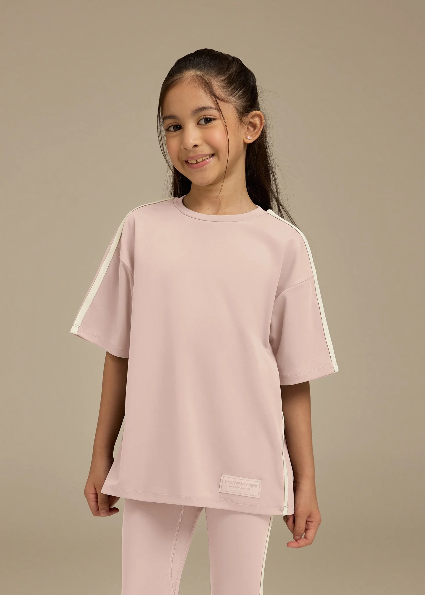 Kids Oversized Contrast Stripe T-Shirt