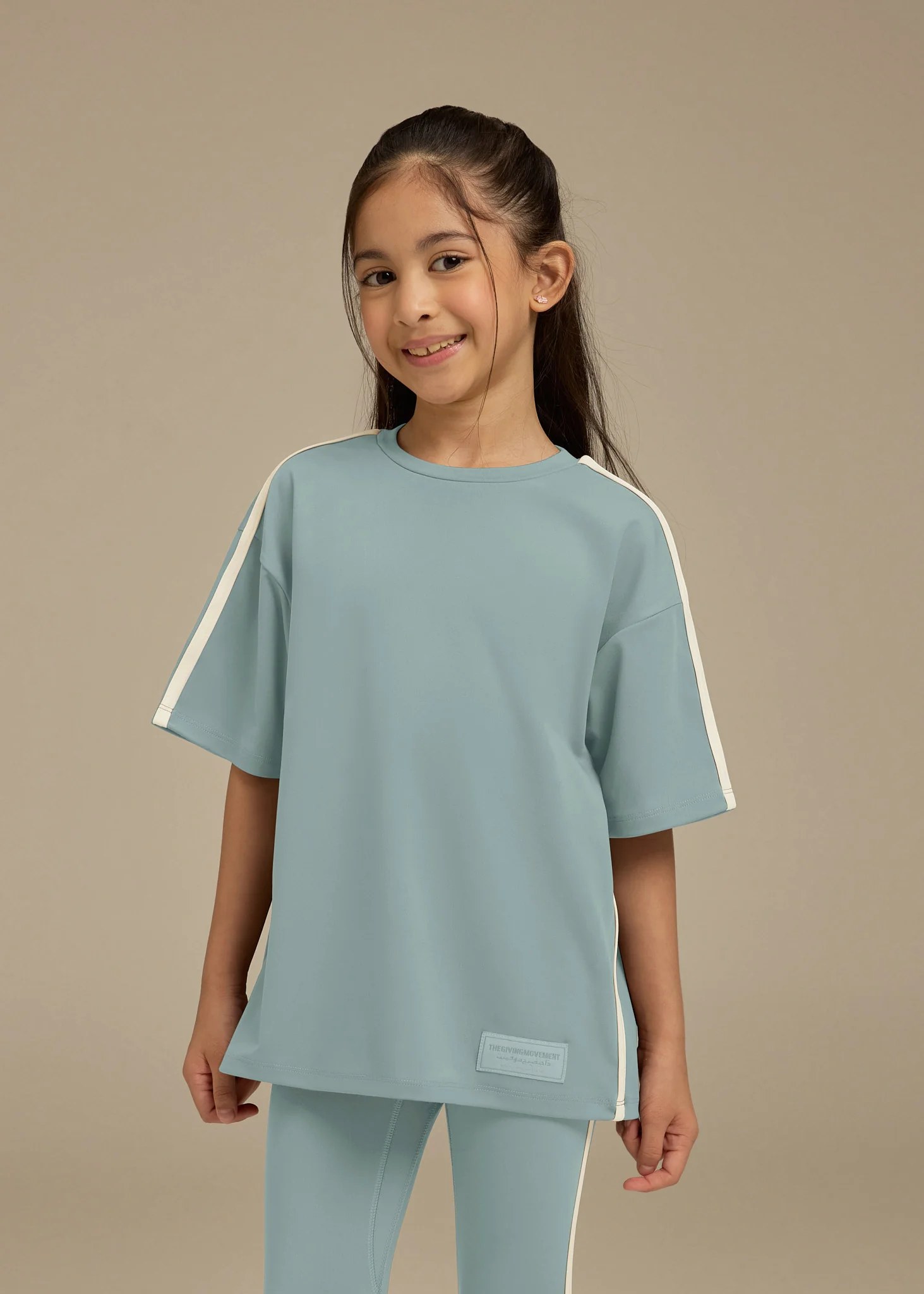 Kids Oversized Contrast Stripe T-Shirt