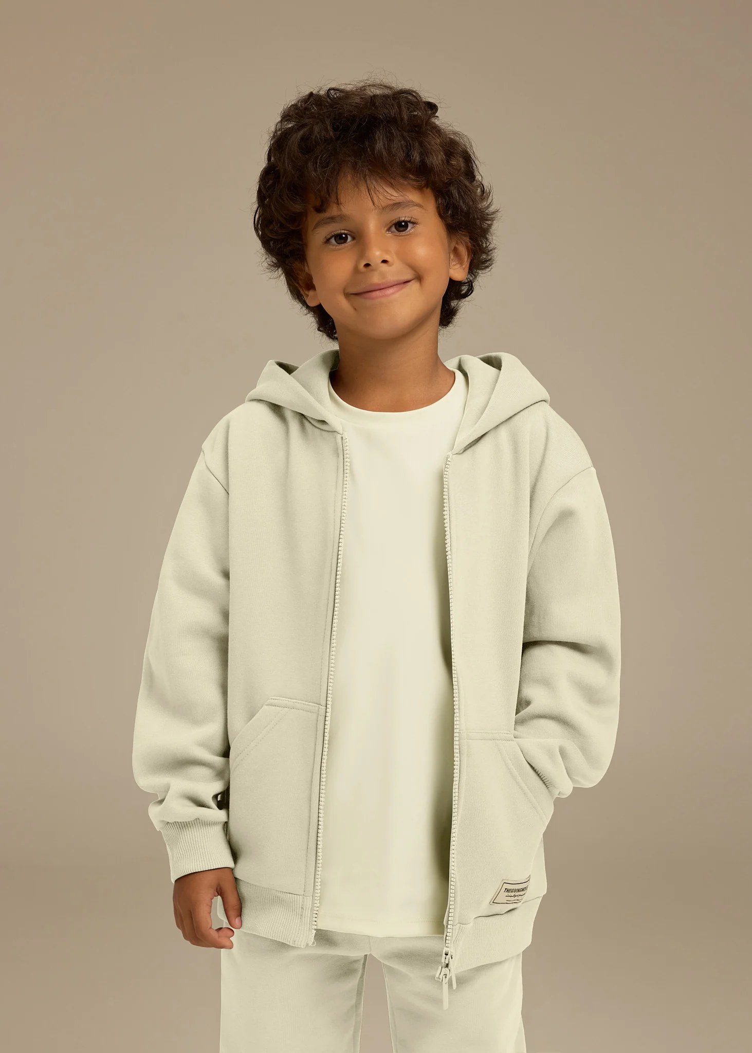 Kids Oversized Zip Hoodie