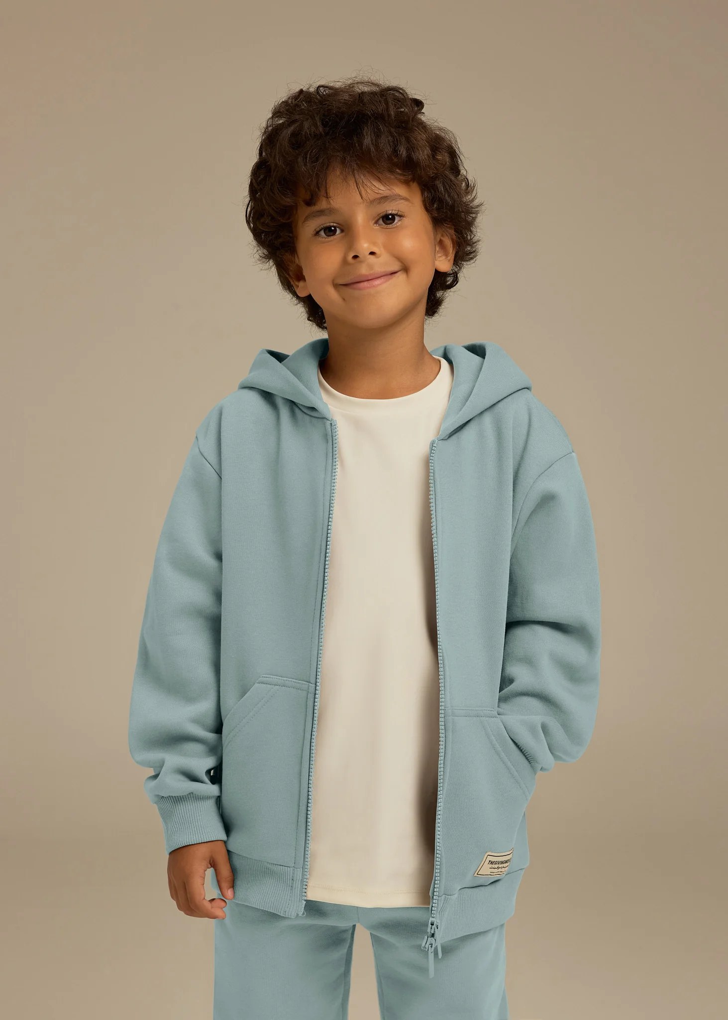 Kids Oversized Zip Hoodie