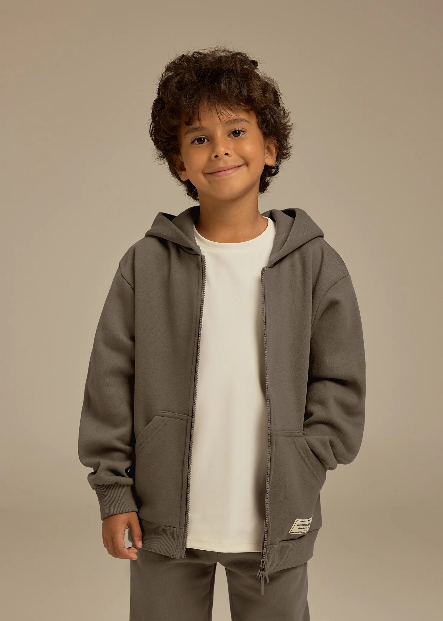 Kids Oversized Zip Hoodie