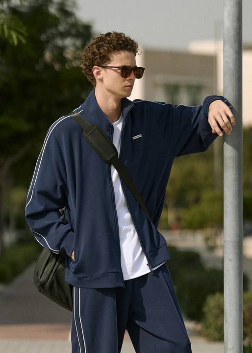 Contrast Panel Track Jacket