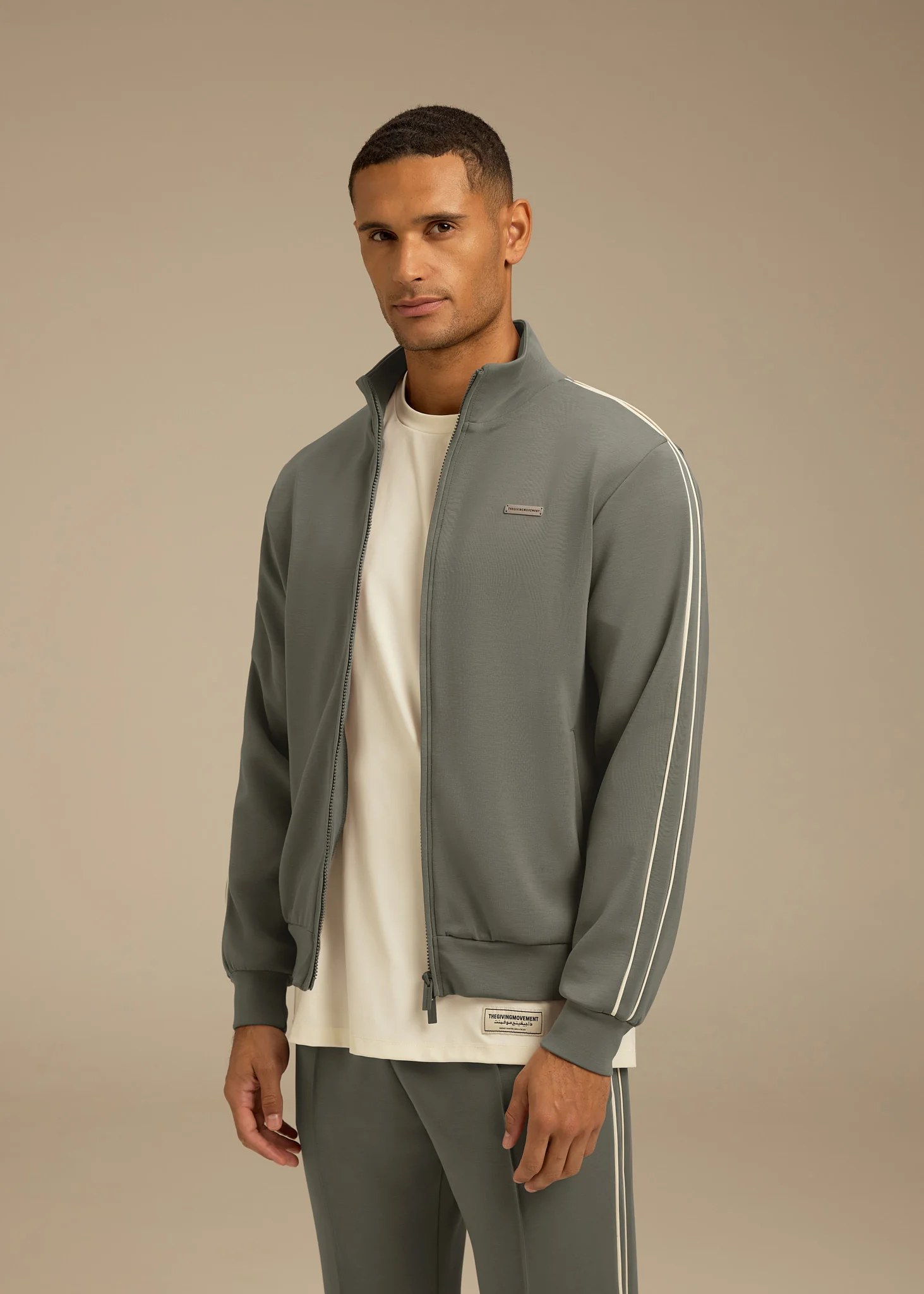 Contrast Panel Track Jacket
