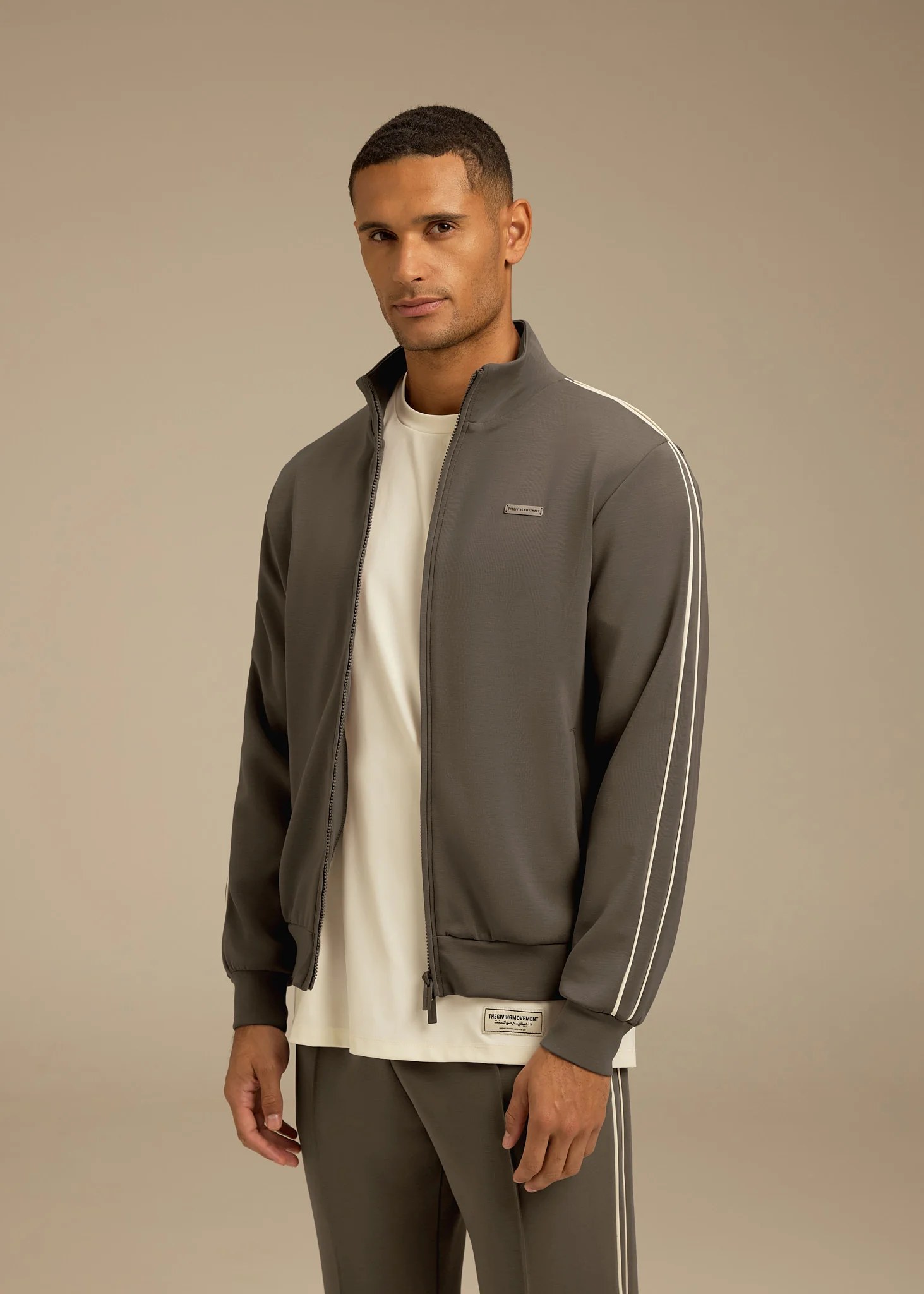 Contrast Panel Track Jacket