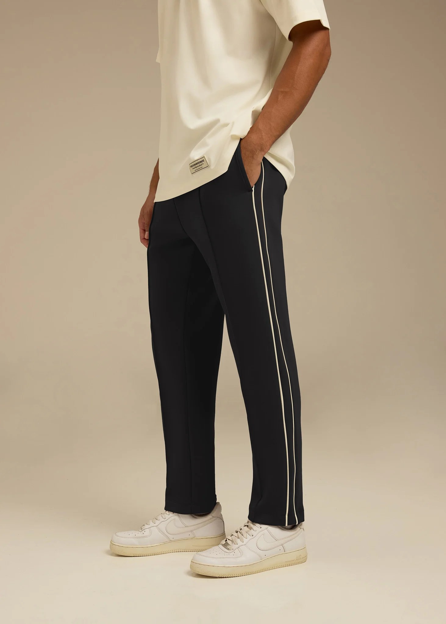 Contrast Panel 28 inch Tapered Leg Pant