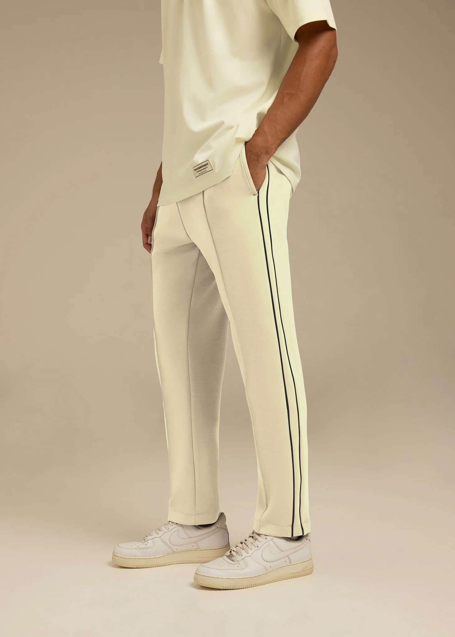 Contrast Panel 28 inch Tapered Leg Pant
