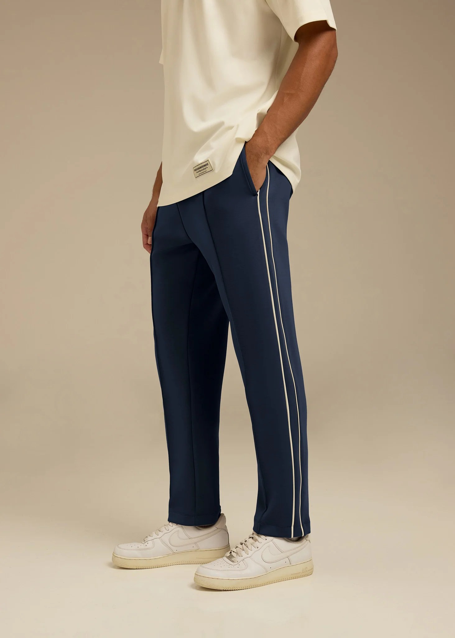 Contrast Panel 28 inch Tapered Leg Pant