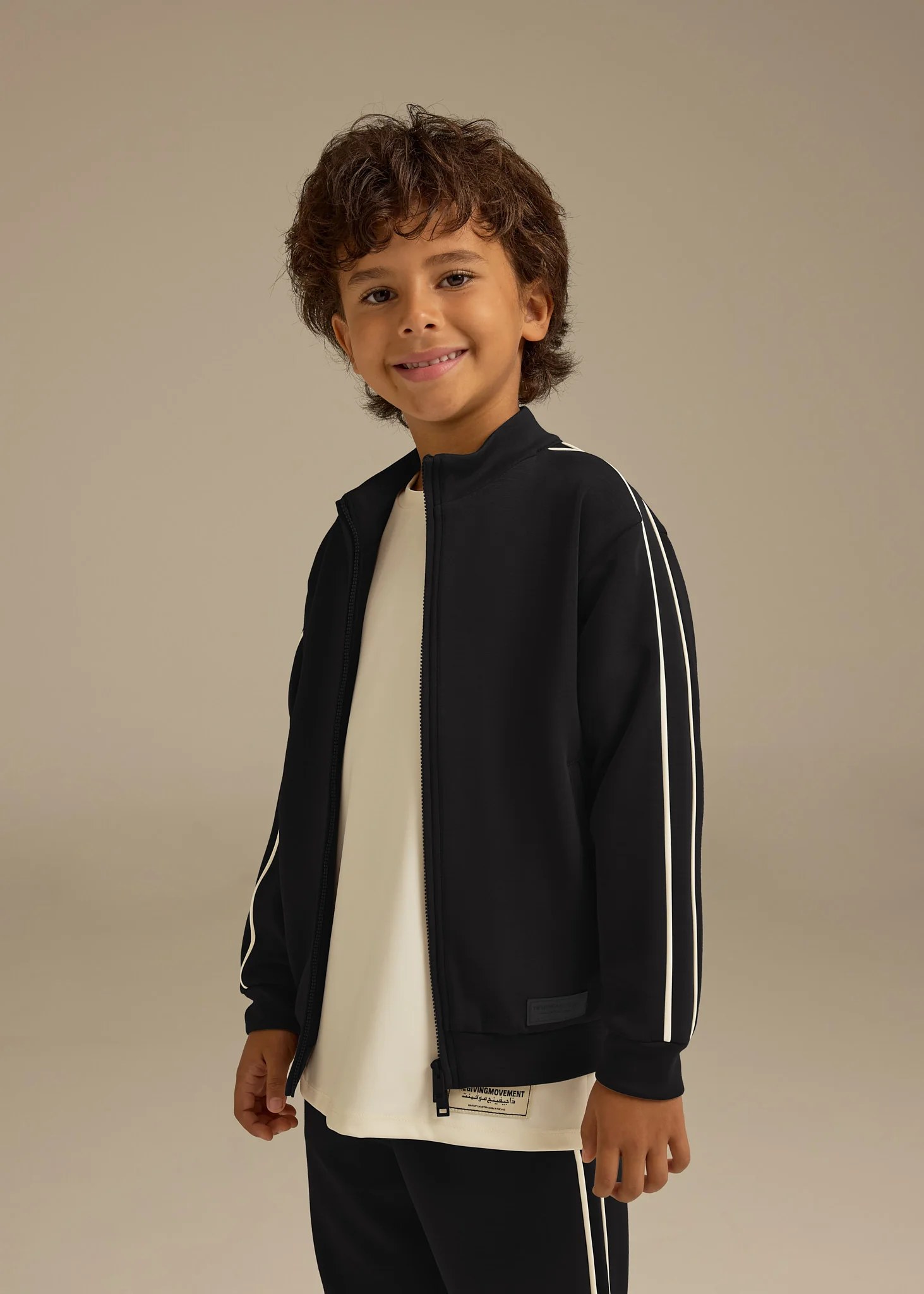 Kids Contrast Panel Track Jacket