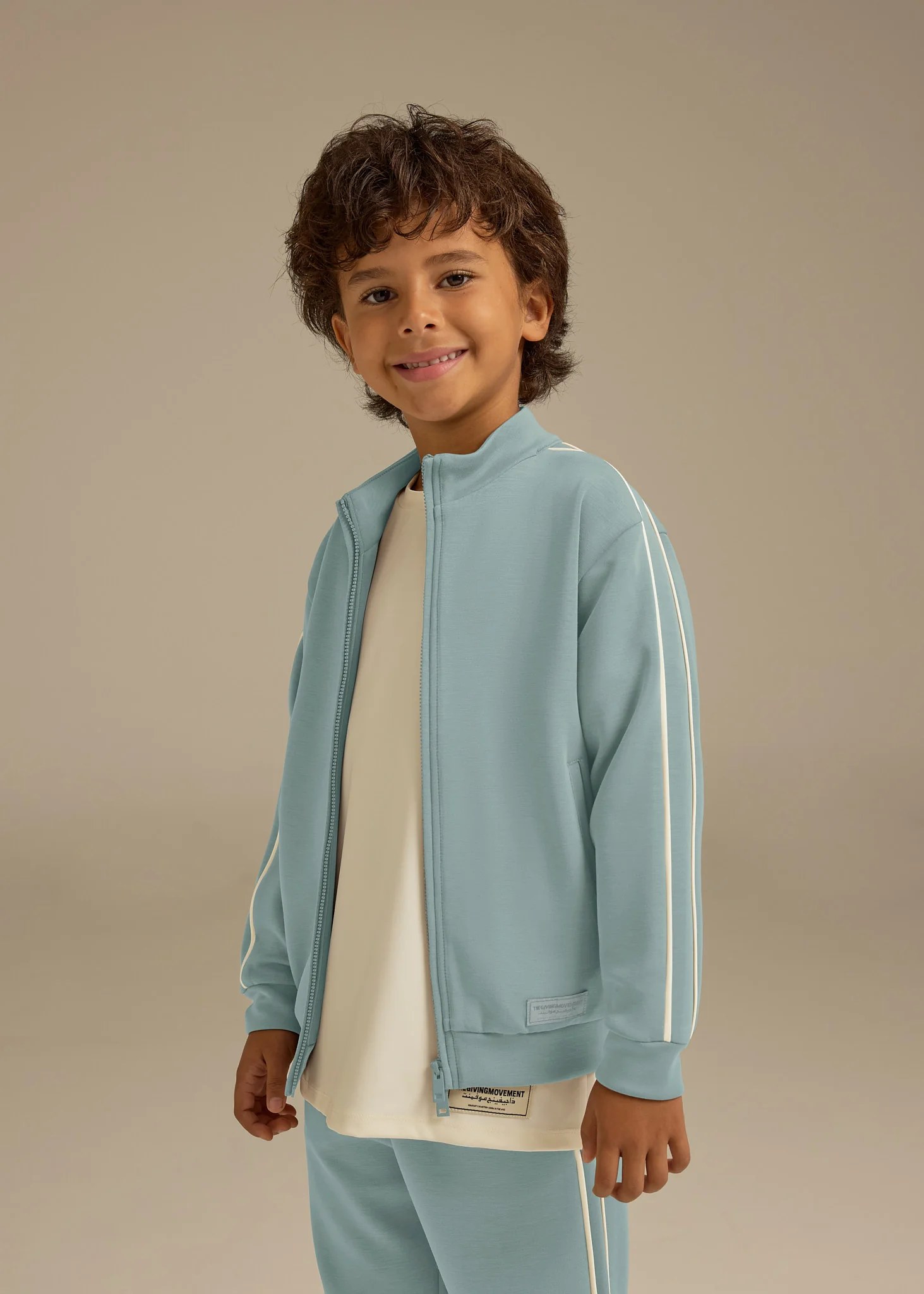 Kids Contrast Panel Track Jacket