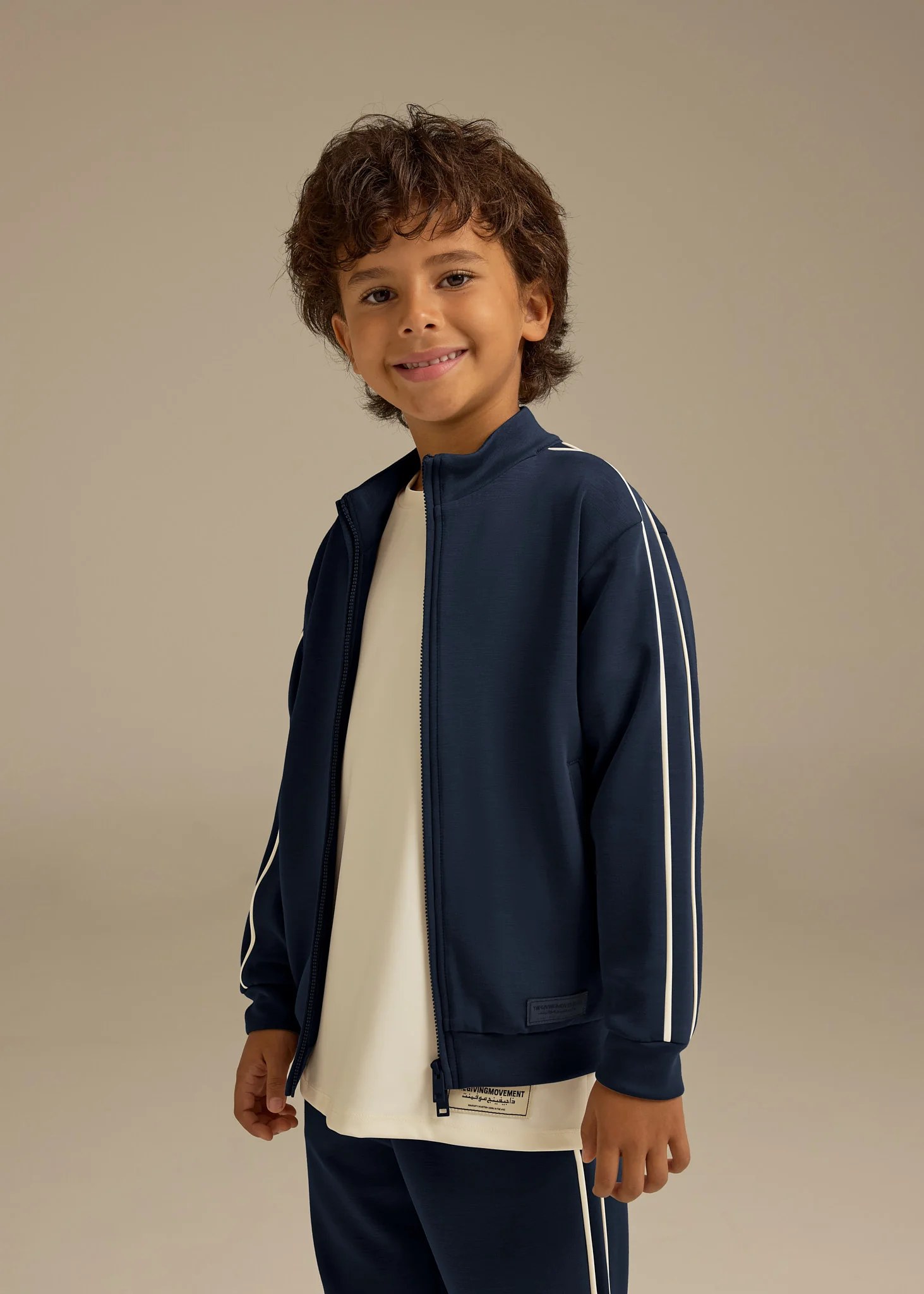Kids Contrast Panel Track Jacket