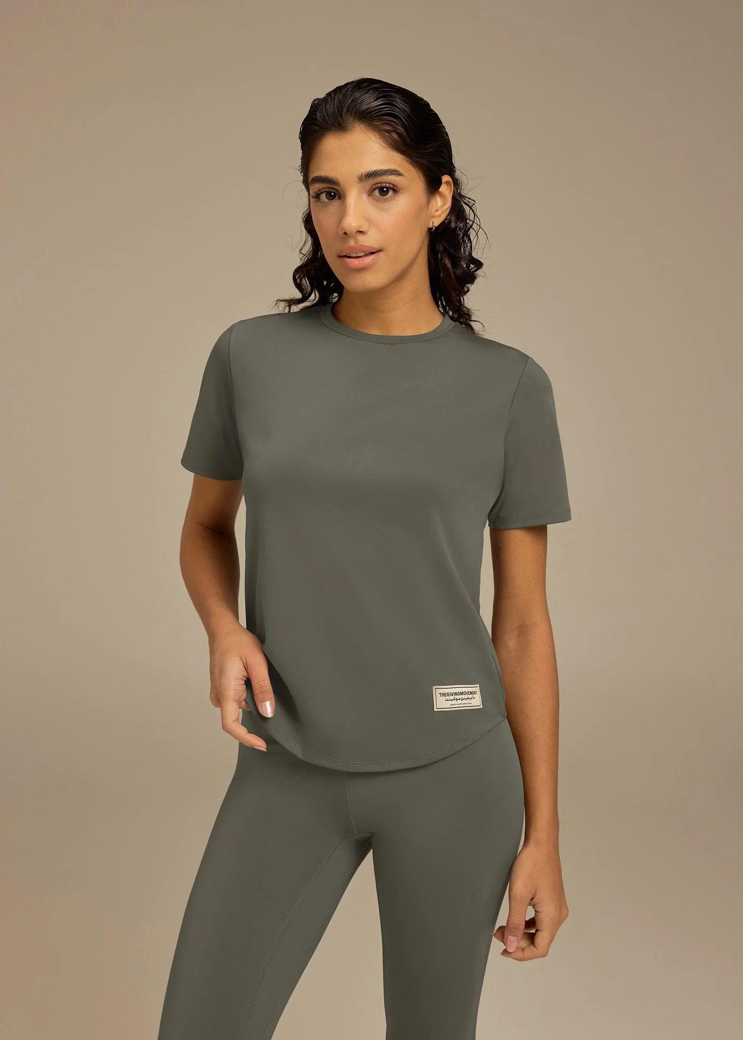 Regular Fit Curved Hem T-Shirt