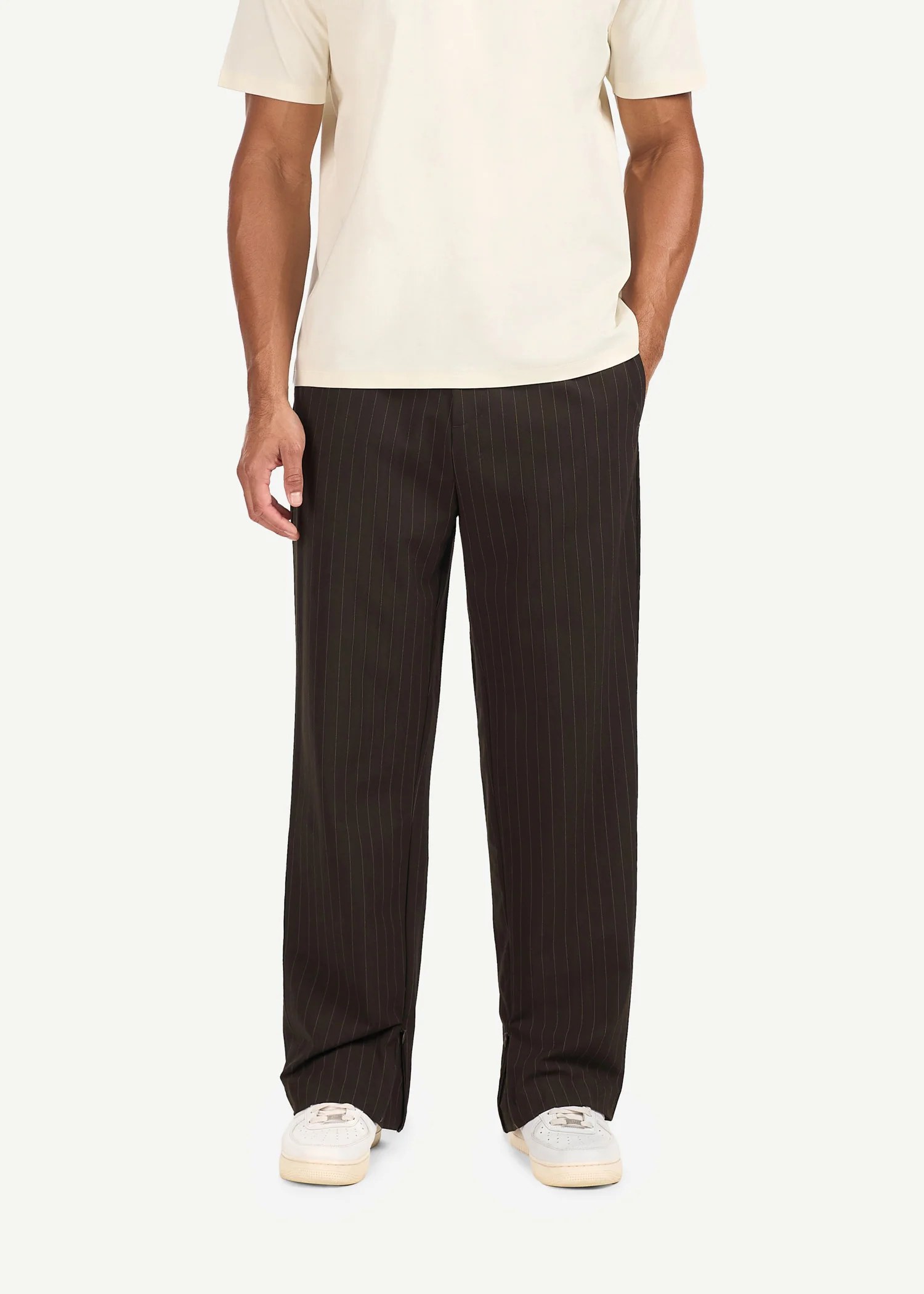 31 inch Pinstripe Wide-Leg Pants