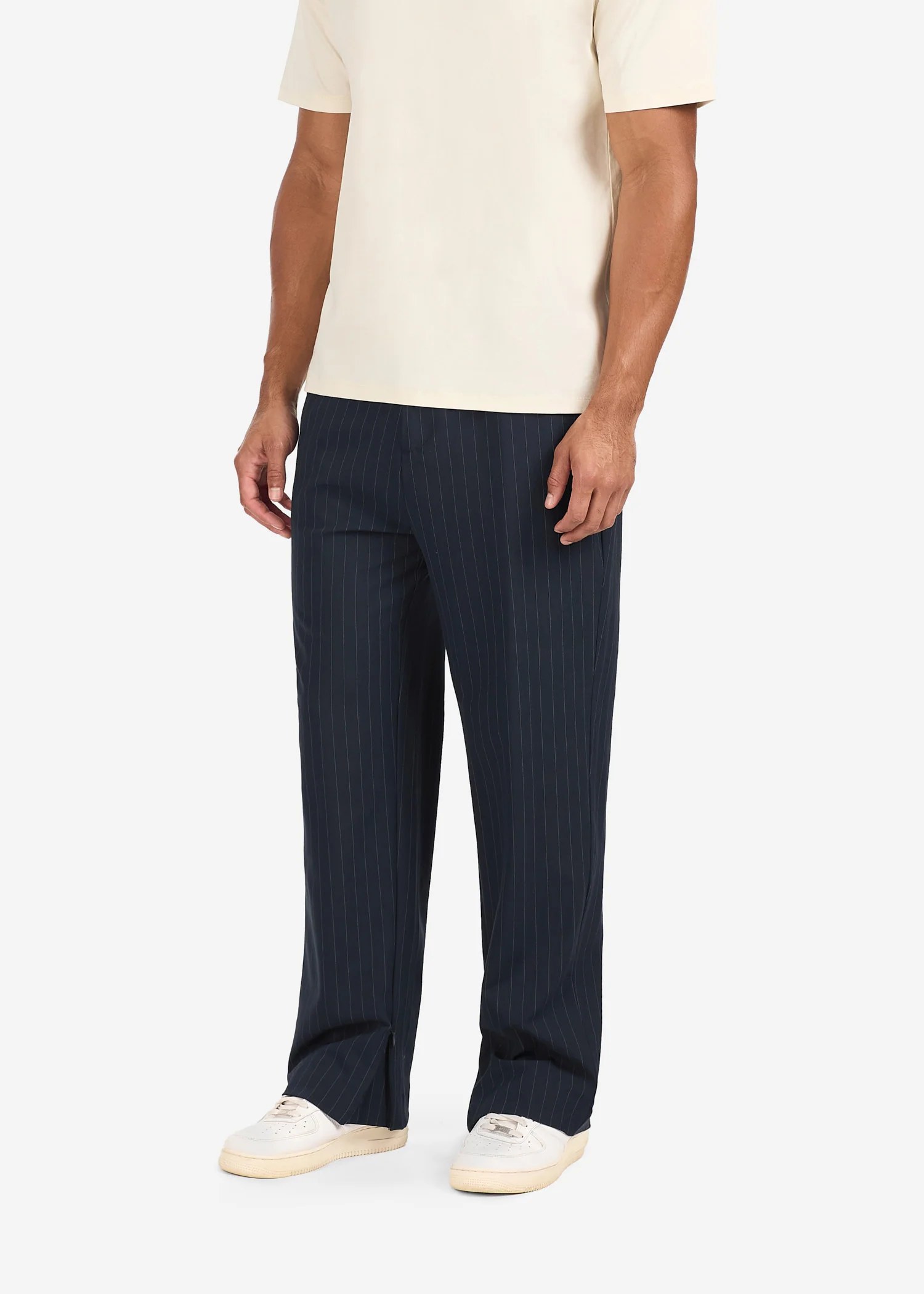 31 inch Pinstripe Wide-Leg Pants