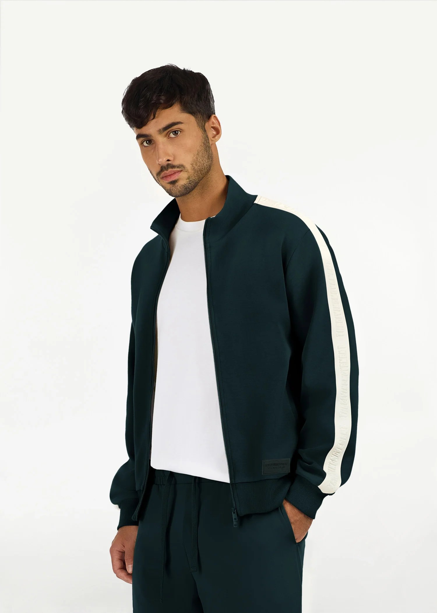 Regular Fit Striped Track Jacket