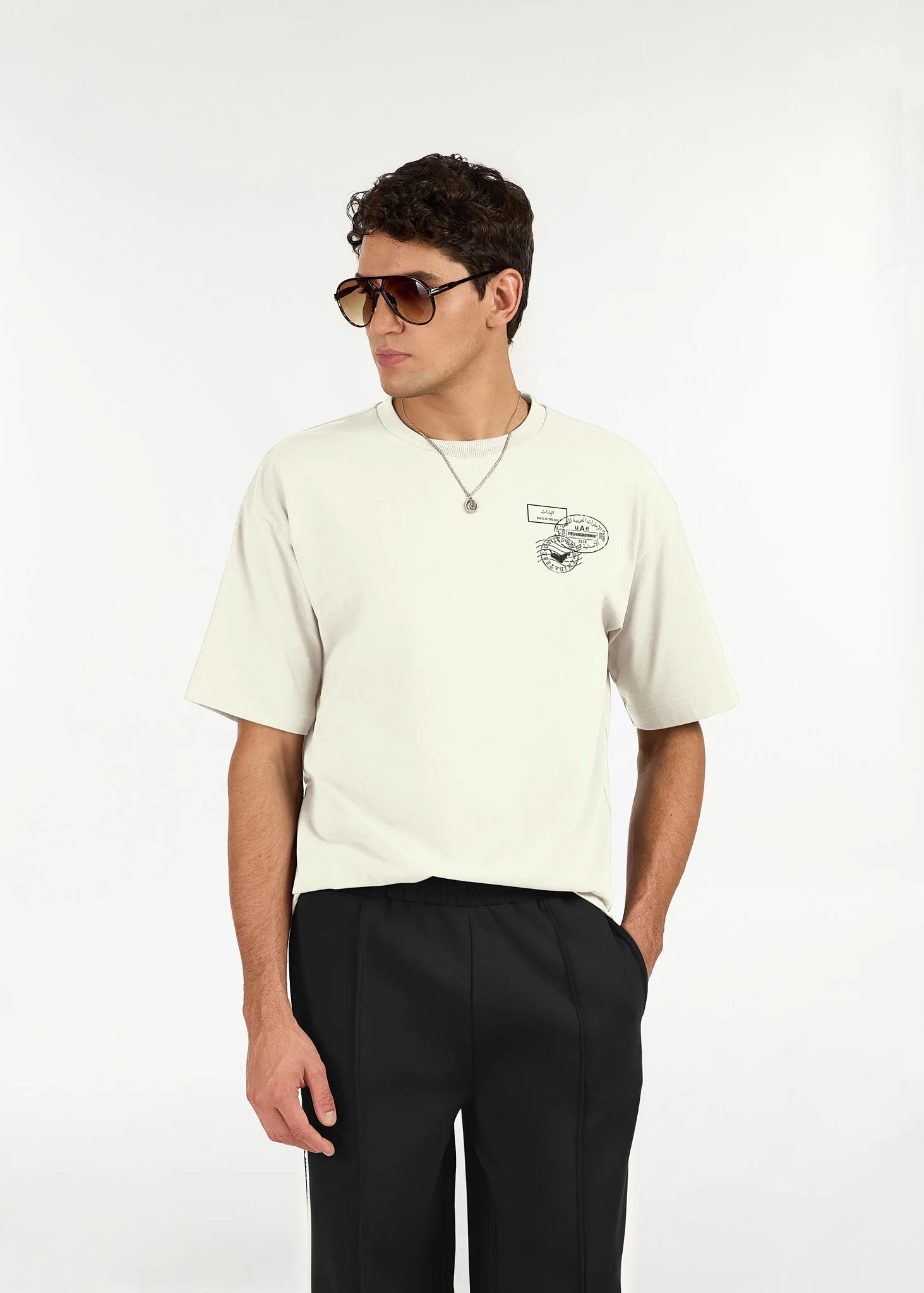 Oversized UAE Print T-Shirt