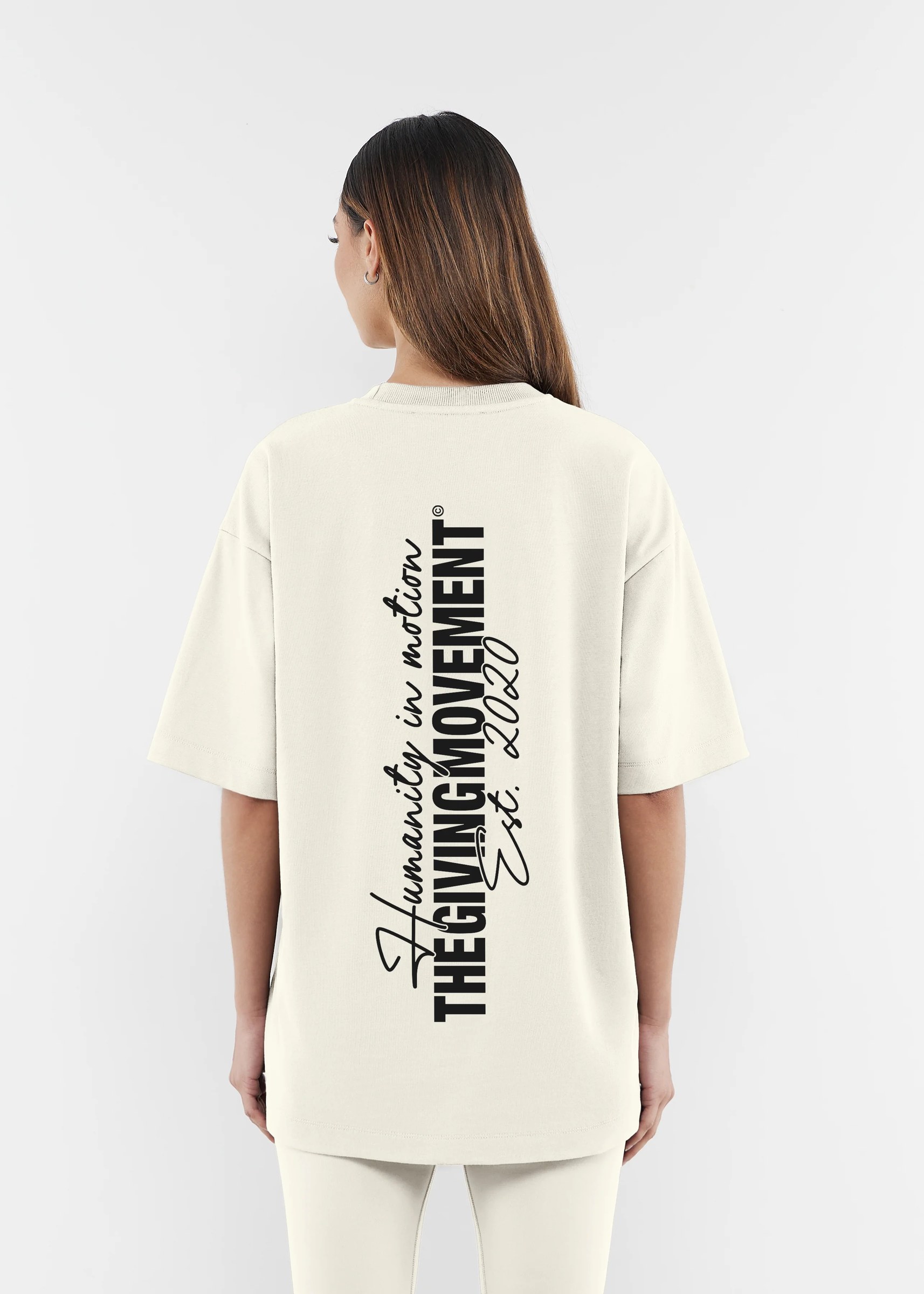 Oversized Vertical Print T-Shirt