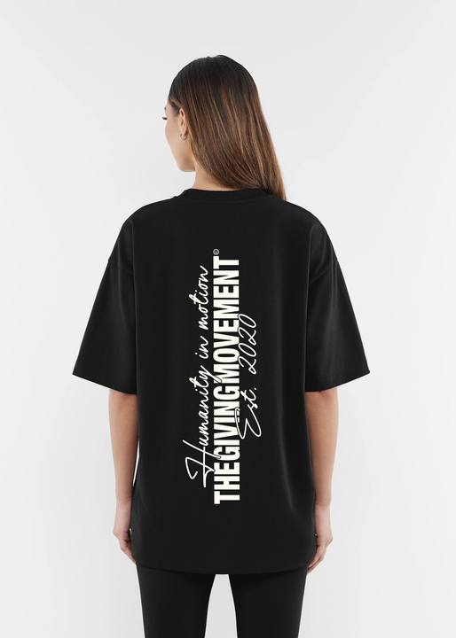Oversized Vertical Print T-Shirt