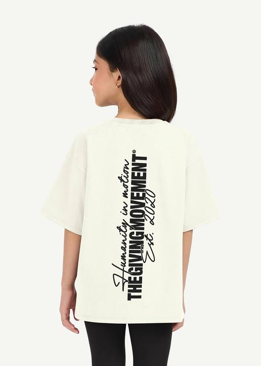 Kids Oversized Vertical Print T-Shirt